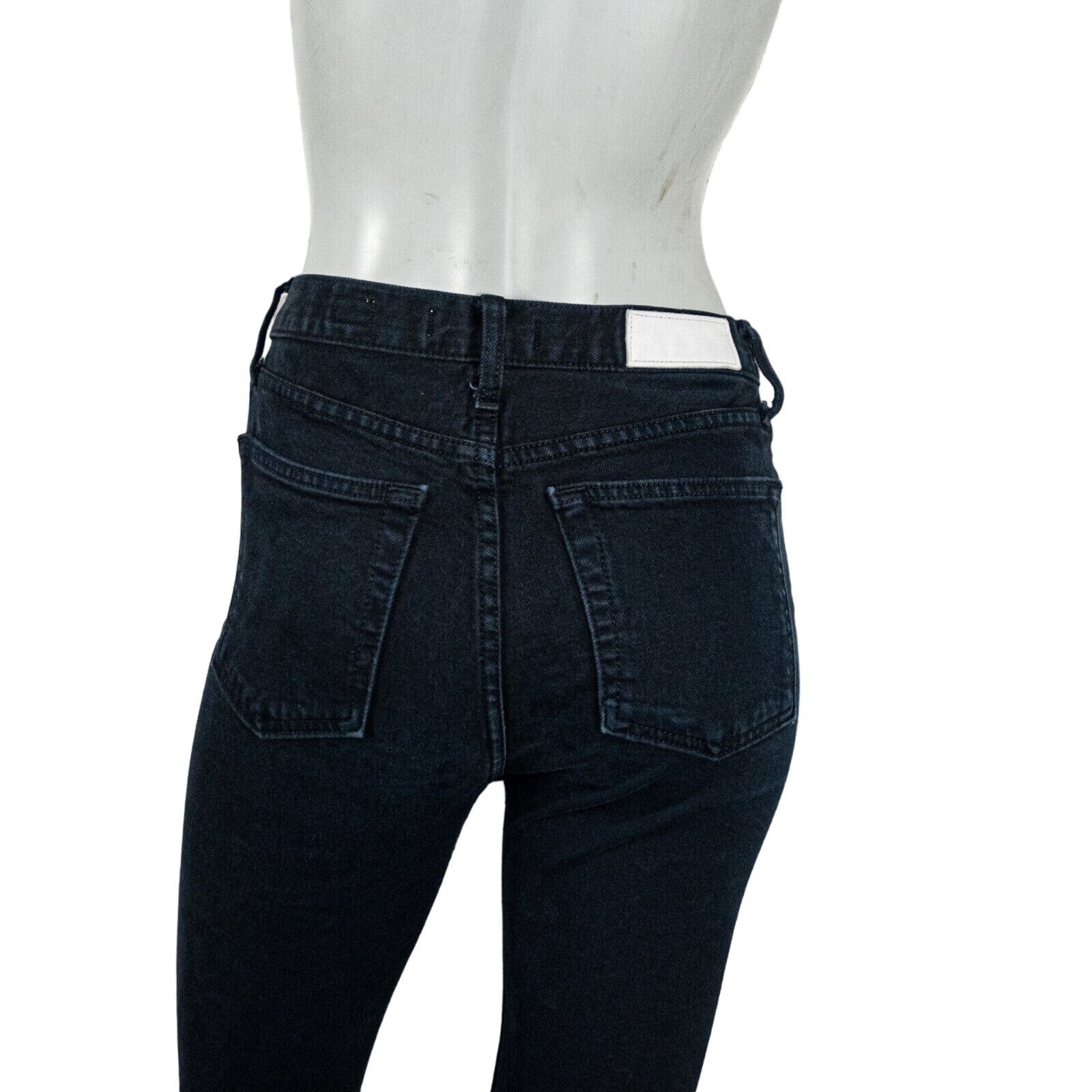 RE/DONE RE/DONE Originals fray crop high rise denim Jeans black/blue Size 25" / US 0 / IT 36 - 12 Thumbnail