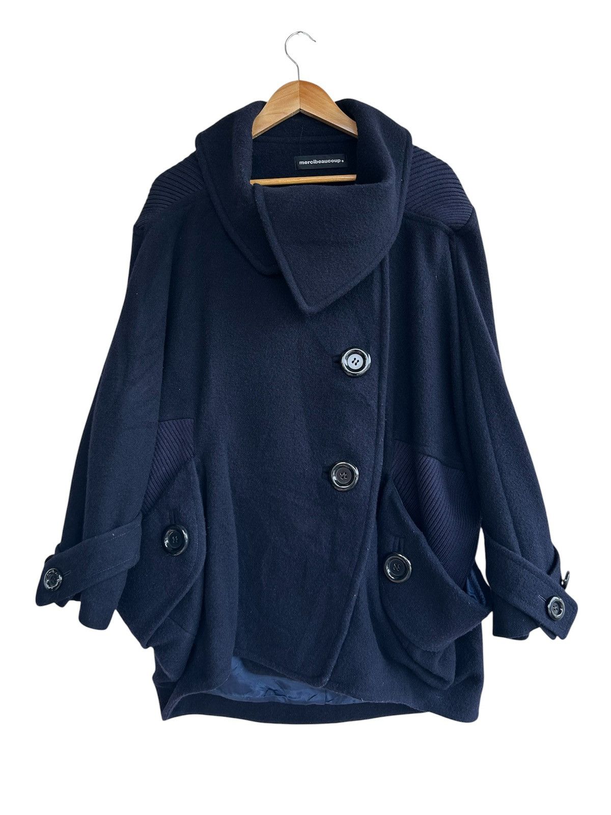 Issey Miyake Mercibeaucoup Buttons Up Wool Jacket Size ONE SIZE - 2 Thumbnail