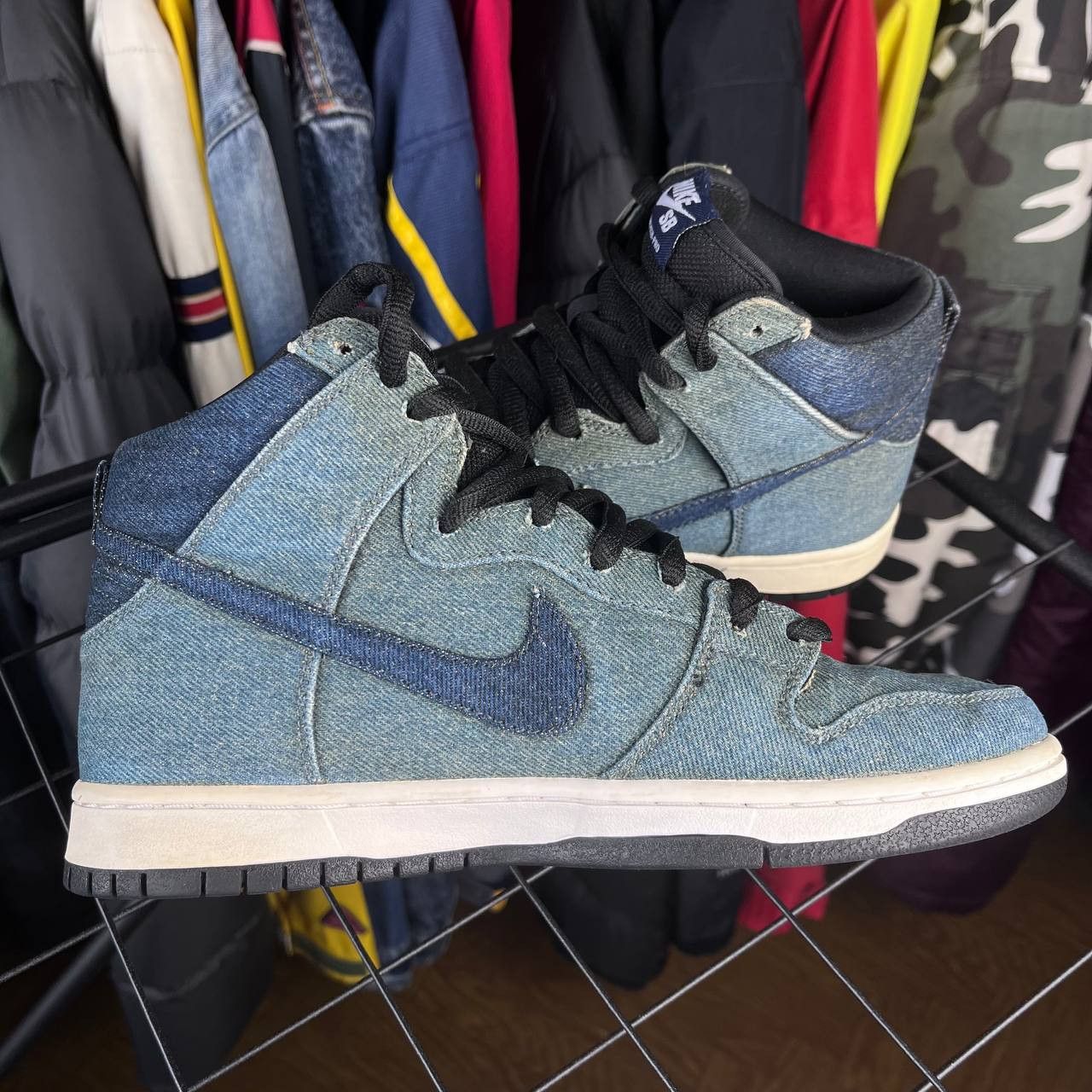 Nike Nike SB Dunk High-Pro Premium Denim Sneakers Size US 7 / EU 40 - 8 Thumbnail