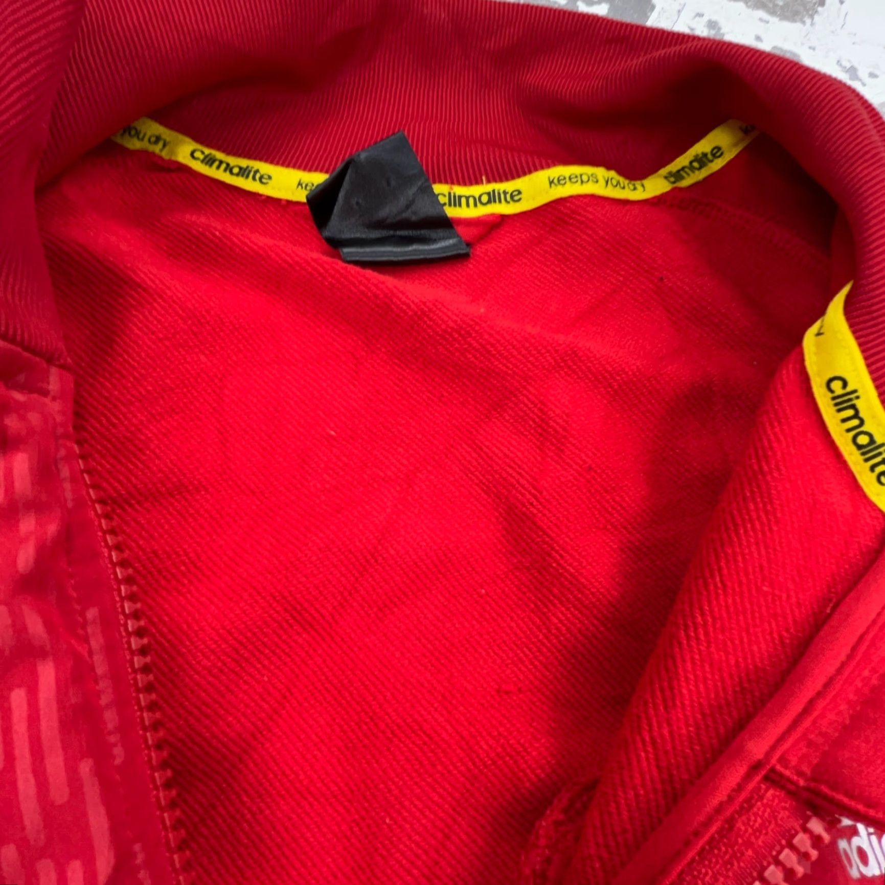 Adidas Adidas Jacket Men Medium Red Yellow Track Sweatshirt Warm Up Soccer Adult * Track Jacket Men Medium Red Yellow Adidas Size US M / EU 48-50 / 2 - 6 Thumbnail