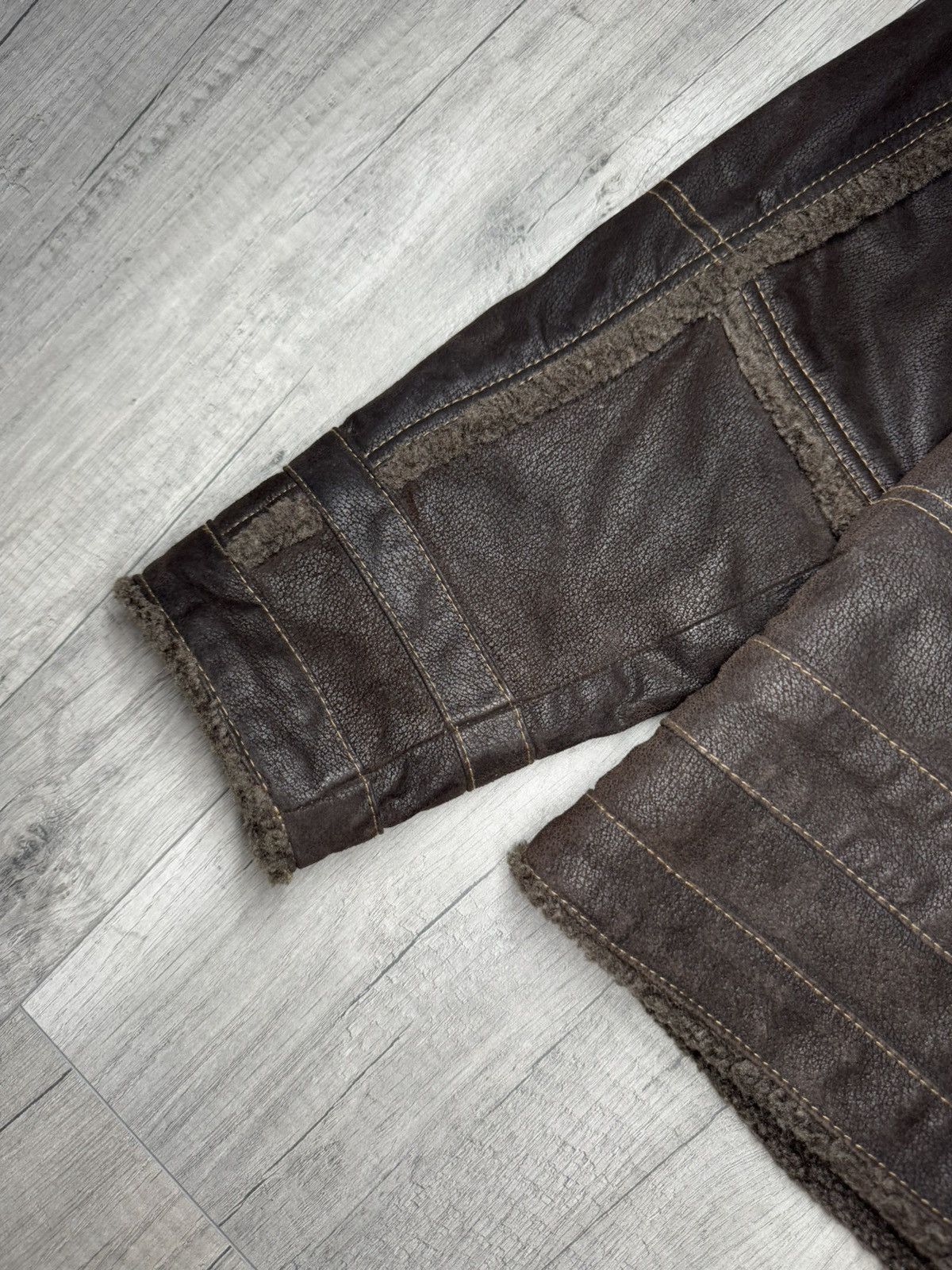 Genuine Leather × Vintage Vintagge leather jacket L avant garde retro Size US L / EU 52-54 / 3 - 10 Thumbnail