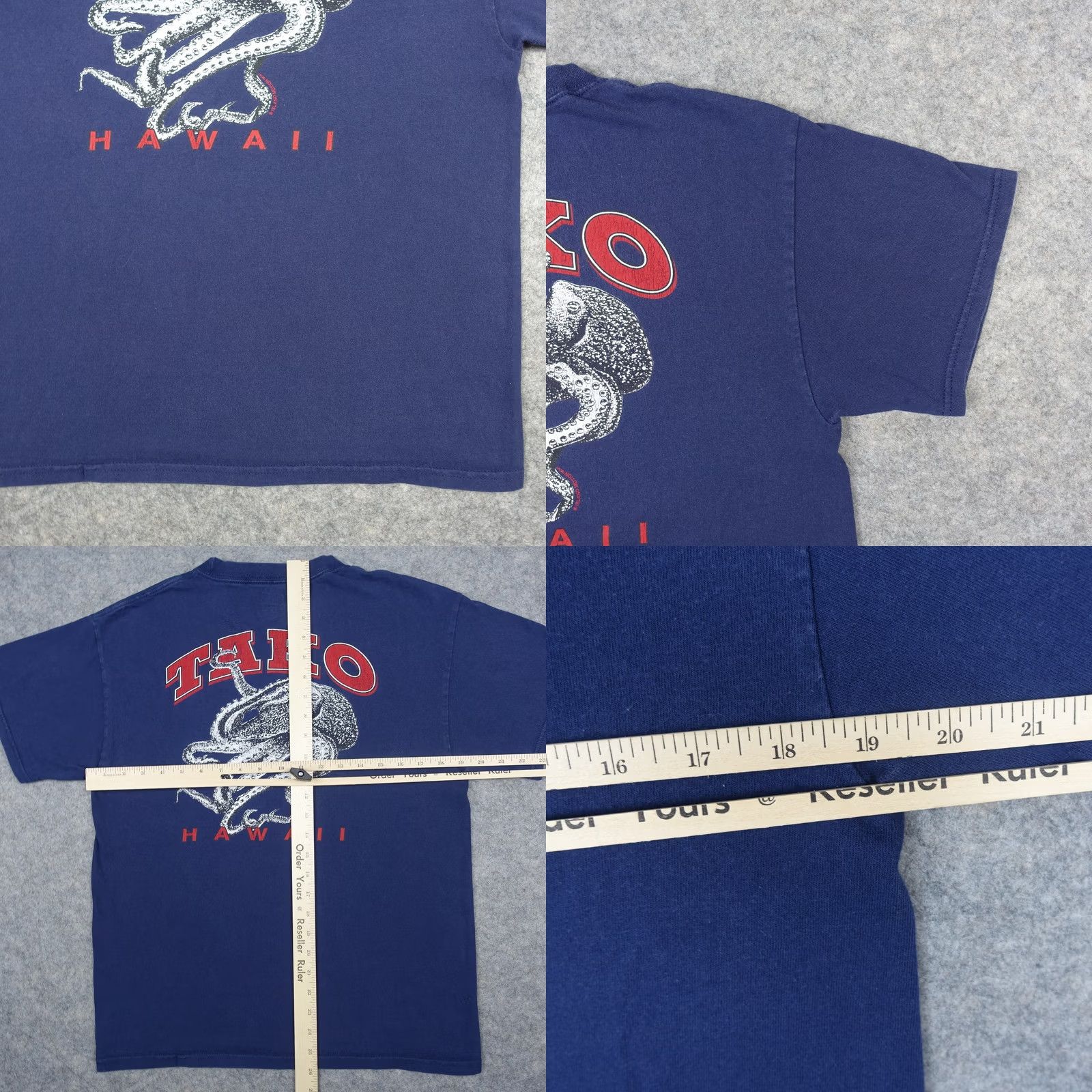 Soffe VINTAGE Soffe Shirt Mens Small Blue Octopus Island Motion Tee VTG Size US S / EU 44-46 / 1 - 8 Thumbnail