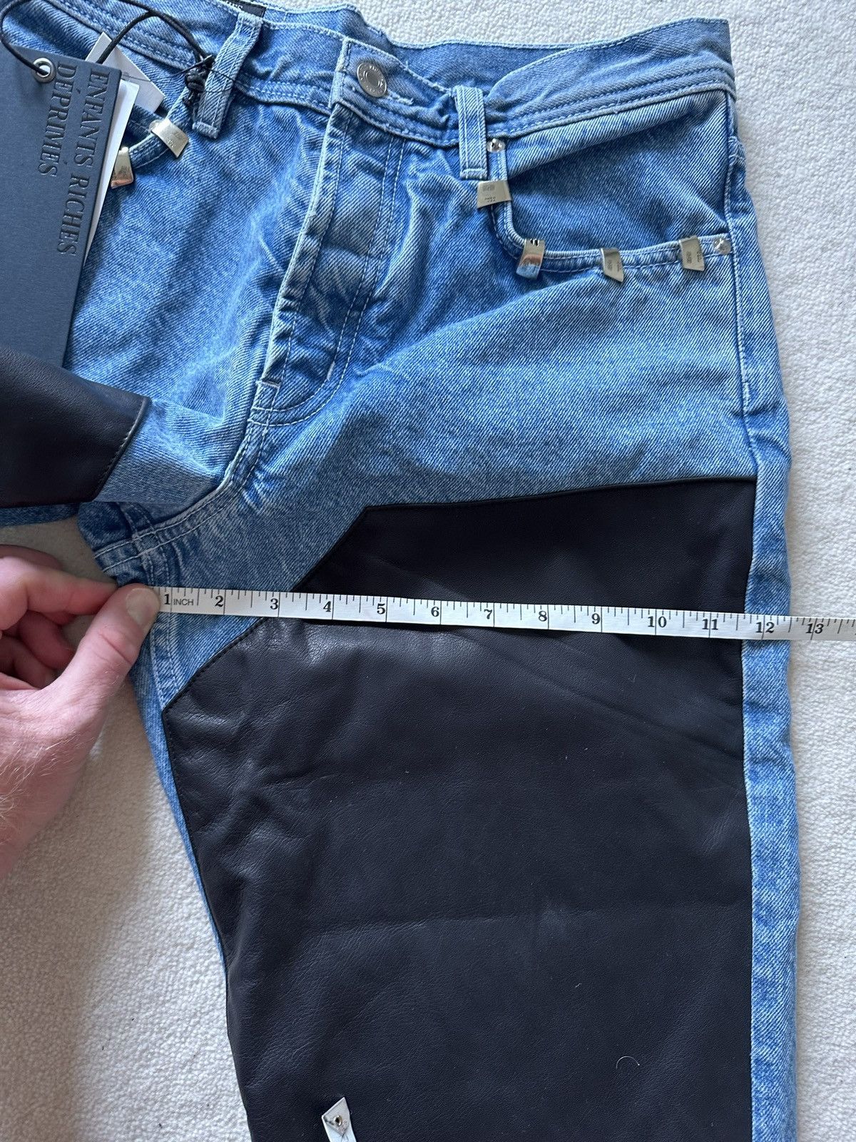 Enfants Riches Deprimes Enfants Riches Déprimés leather denim carpenter denim jeans Size US 28 / EU 44 - 6 Thumbnail