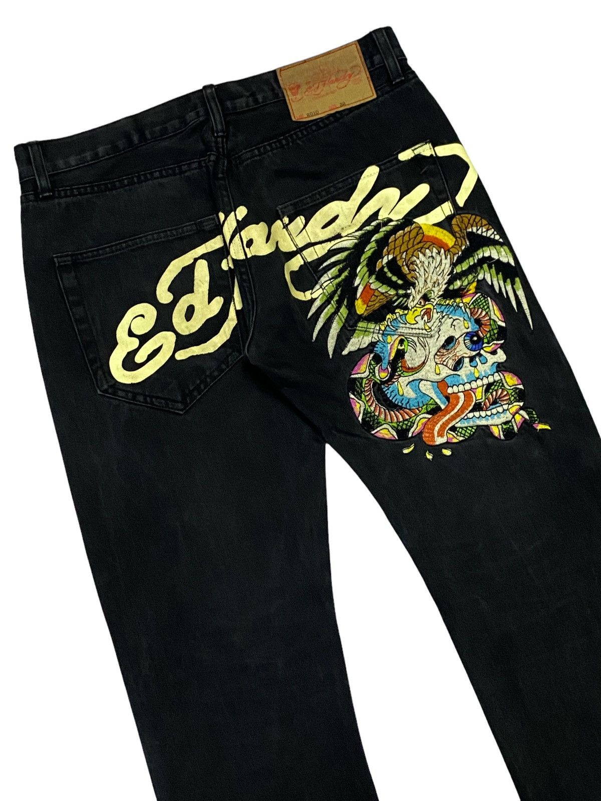 Christian Audigier × Ed Hardy Ed Hardy By Christian Audigier 2010 Embroidered Denim Pants Size US 32 / EU 48 - 20 Thumbnail