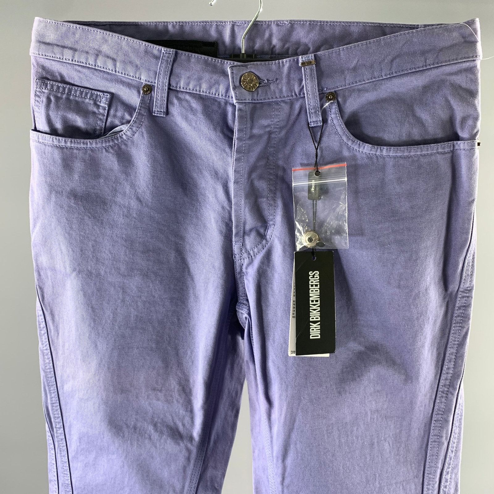 Dirk Bikkembergs DIRK BIKKEMBERGS Size 30 Purple Cotton Button Fly Jeans Size US 30 / EU 46 - 2 Thumbnail