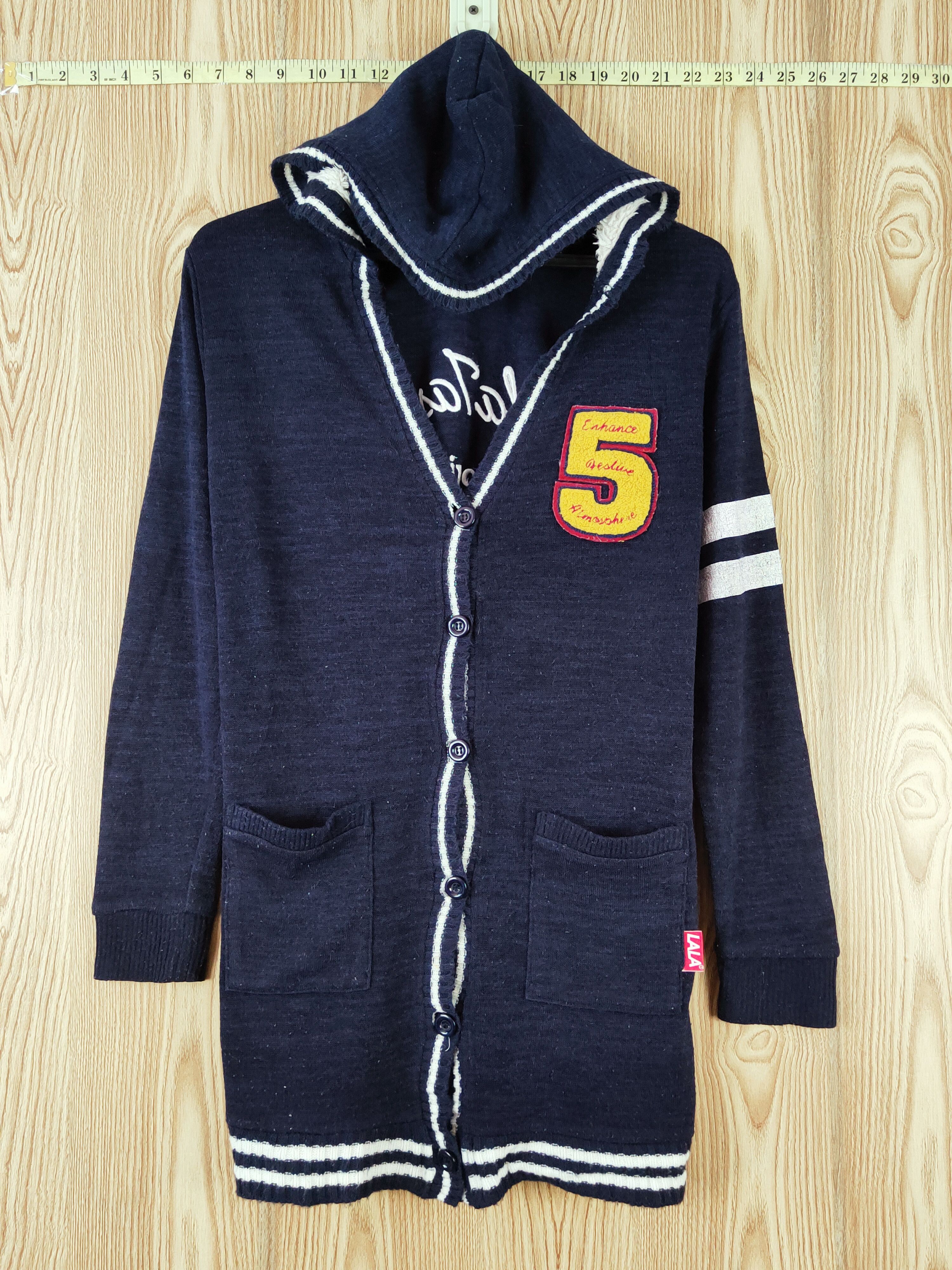 Homespun Knitwear × Vintage Lalatasty Navy Hoodie Knitwear Cardigan #W663 Size S / US 4 / IT 40 - 1 Thumbnail
