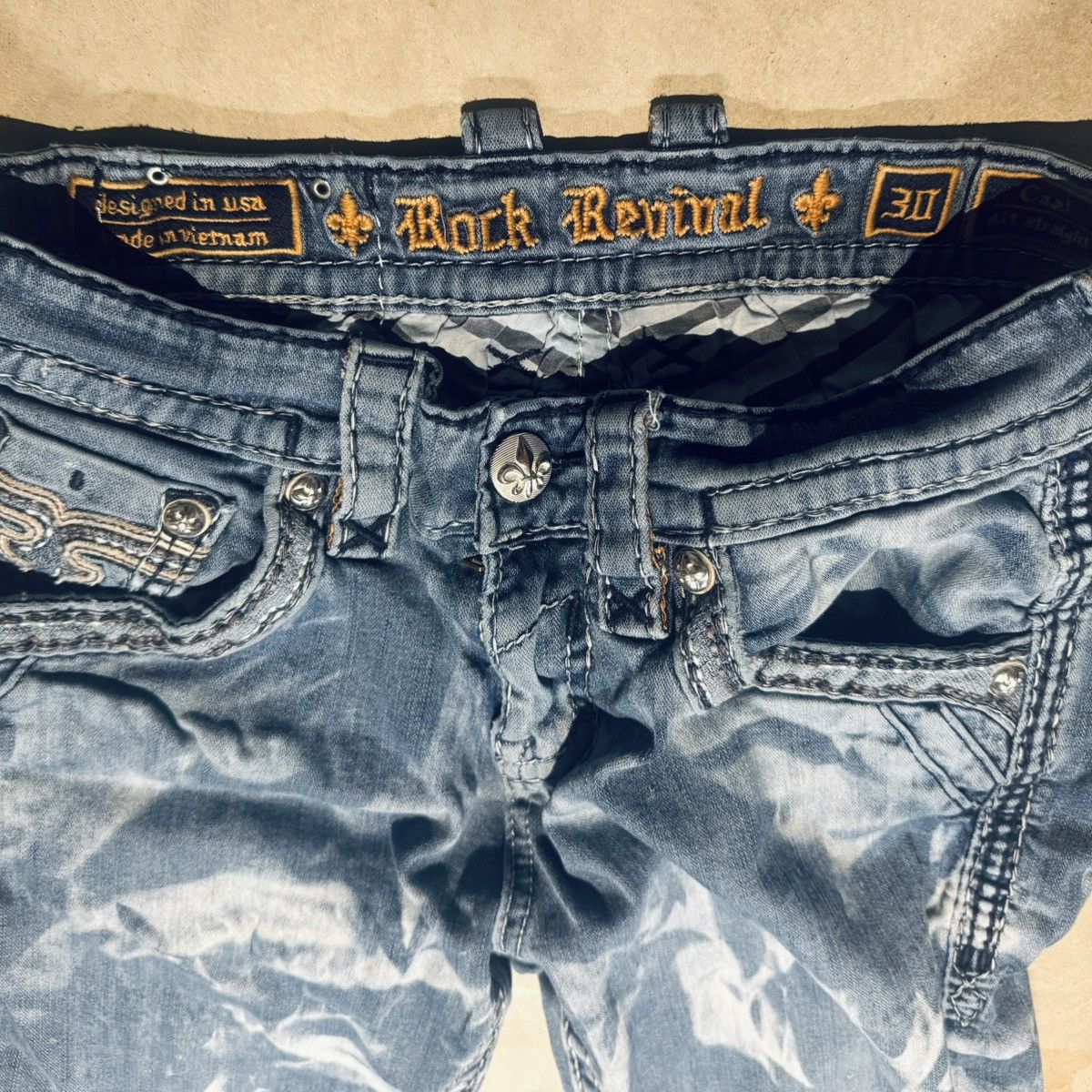 Rock Revival Rock Revival RARE Bleached JEANS Size US 30 / EU 46 - 3 Thumbnail