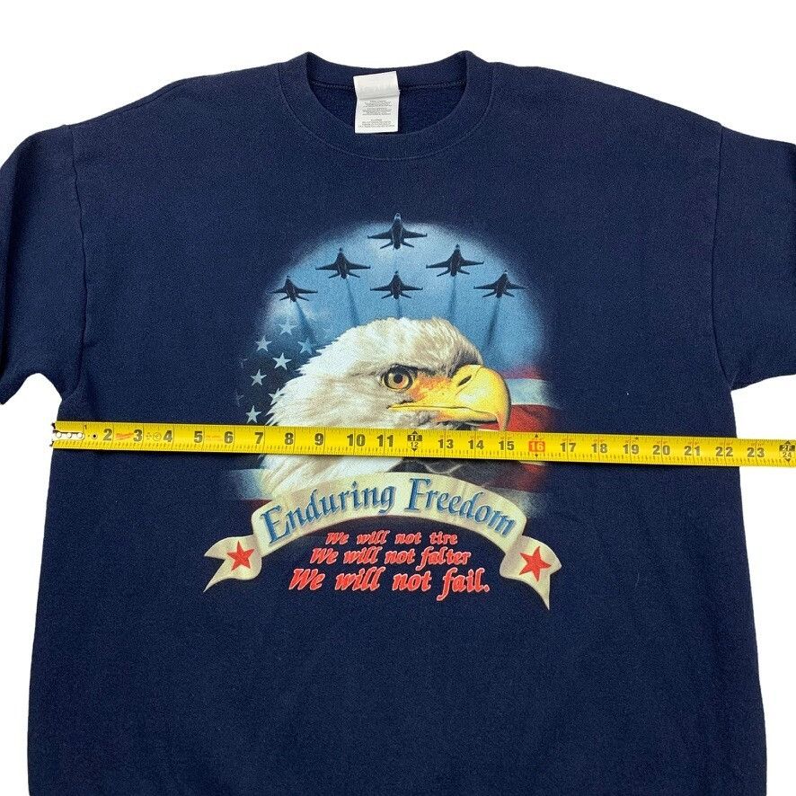 Tultex VTG Iraq Enduring Freedom Men's USA Eagle Fighter Jet Sweats Size US XL / EU 56 / 4 - 7 Thumbnail