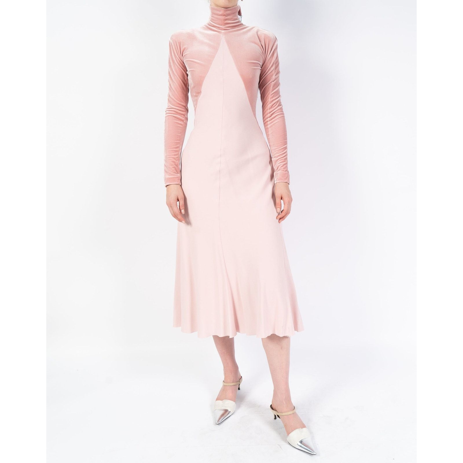 Haider Ackermann FW18 Turtleneck Rose Dress Size S / US 4 / IT 40 - 1 Thumbnail