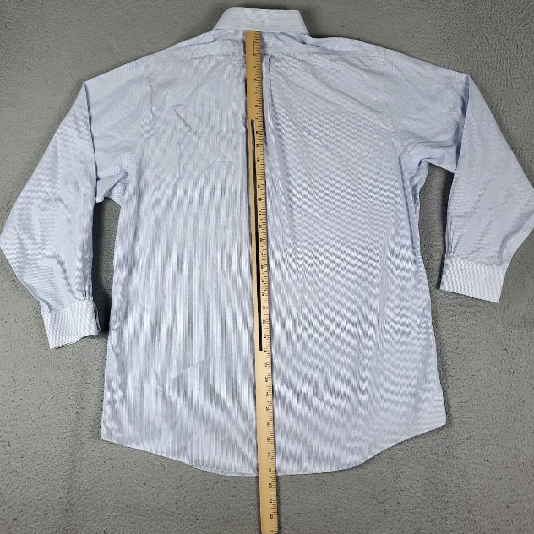 Brooks Brothers Brooks Brothers Shirt Mens 17 Blue Striped Regent Dress Button Up Long Sleeve Regular 100% Cotton Blue Striped Dress Shirt Mens Size 46R - 4 Thumbnail