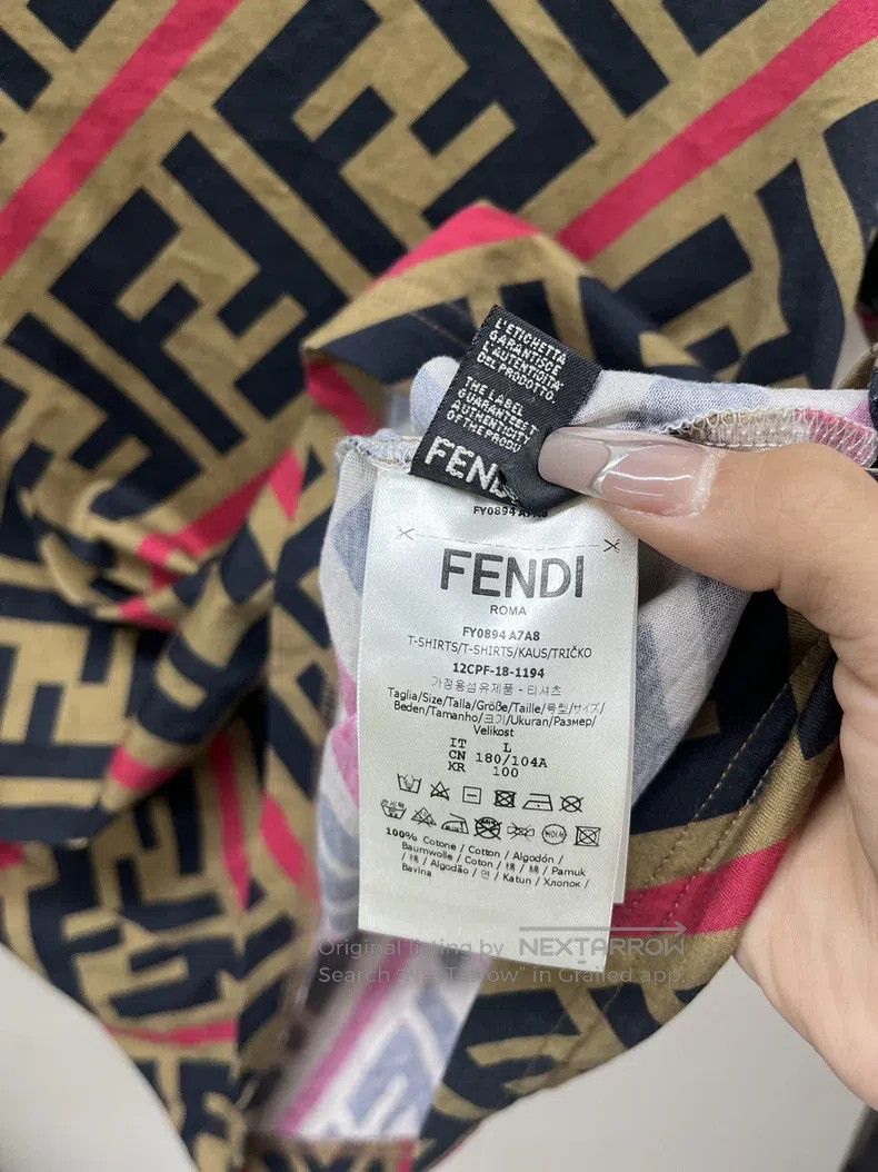 Fendi Fendi Printed Double F Short Sleeve T-Shirt Size US L / EU 52-54 / 3 - 5 Thumbnail