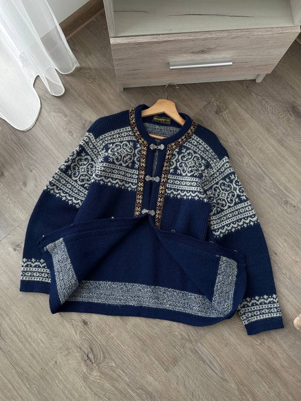 Vintage Vintage Nordsrikk Norway Wool Blue Cardigan Sweater Size US M / EU 48-50 / 2 - 6 Thumbnail
