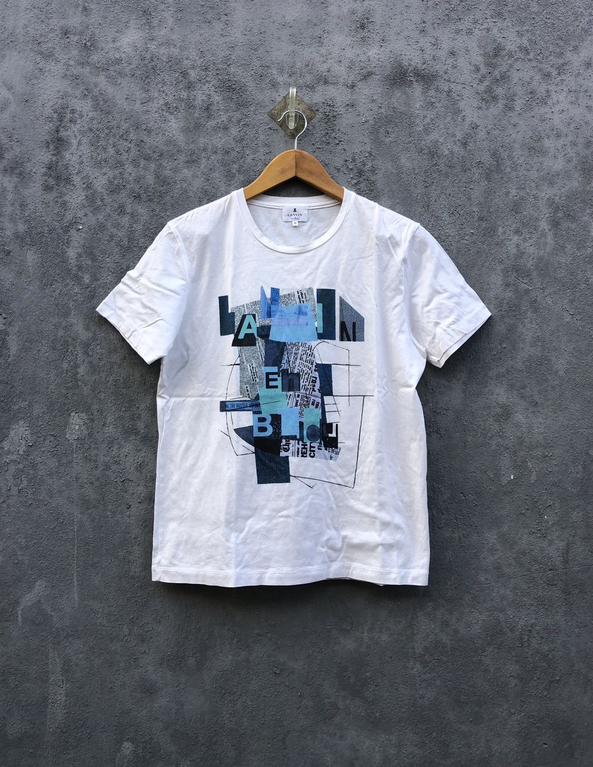 Lanvin Lanvin Abstrac News Paper Logo Tee Size US M / EU 48-50 / 2 - 1 Thumbnail