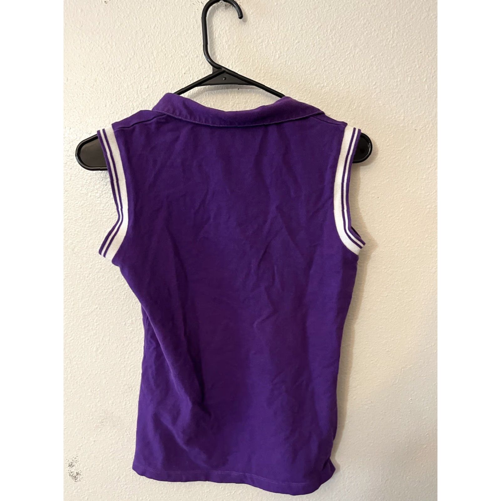 Reebok VINTAGE Reebok Polo Shirt Womens L Purple Sleeveless Cotton Blend Casual Logo Golf Ladies Size L / US 10 / IT 46 - 2 Thumbnail