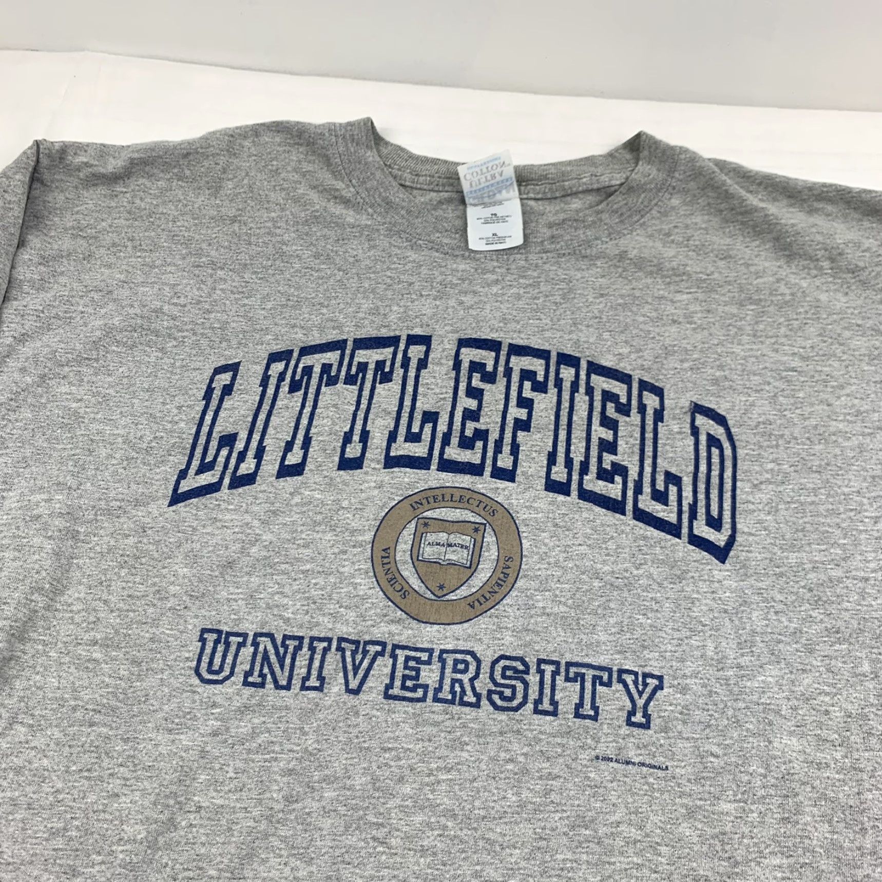 Gildan VINTAGE Gildan Littlefield University Long Sleeve Shirt Adult XL Gray College Sport Y2K Mens Size US XL / EU 56 / 4 - 2 Thumbnail