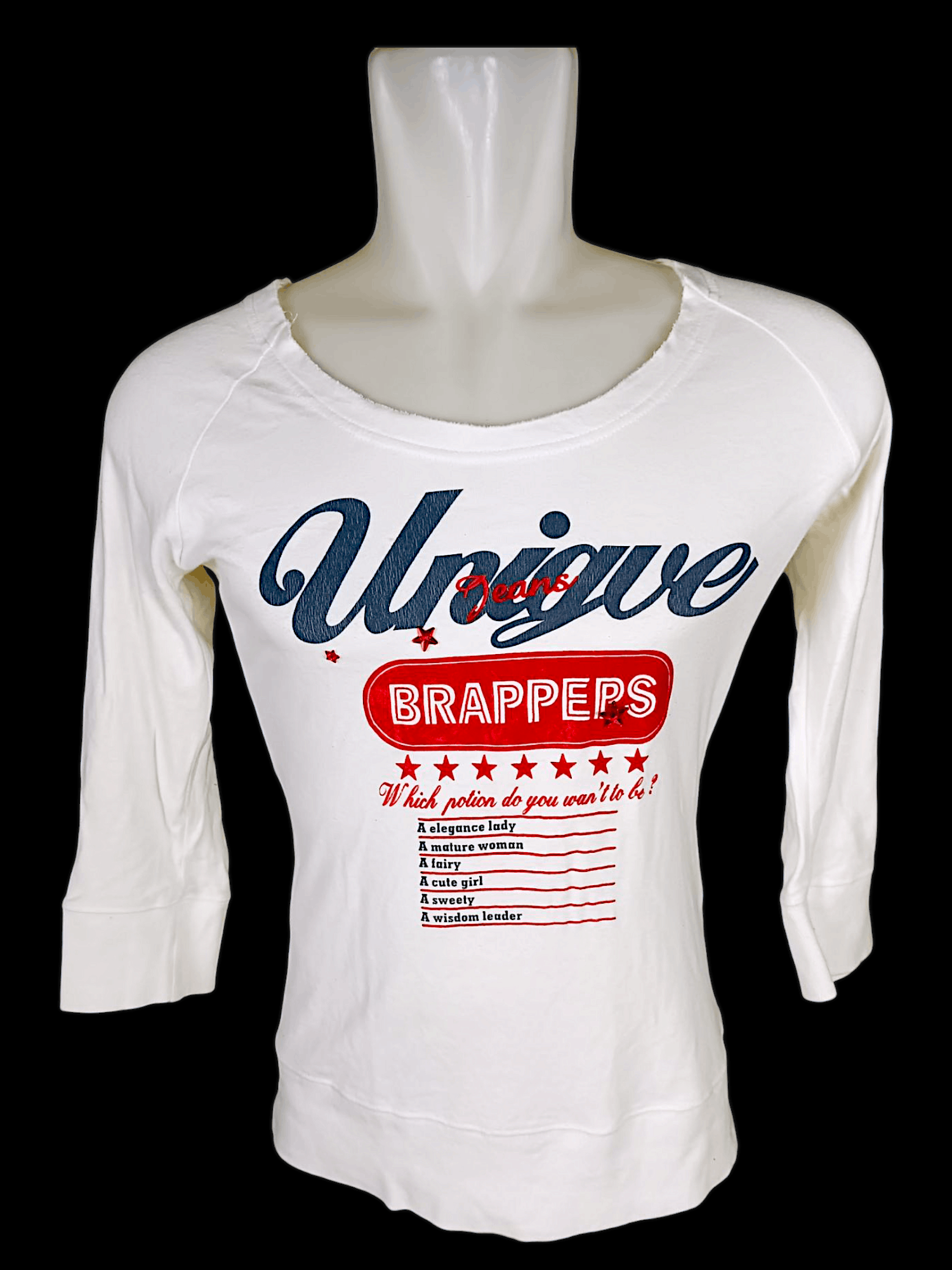 Japanese Brand UNIQUE JEANS BRAPPERS Crew Neck T-Shirt Longsleeve Size US M / EU 48-50 / 2 - 21 Thumbnail