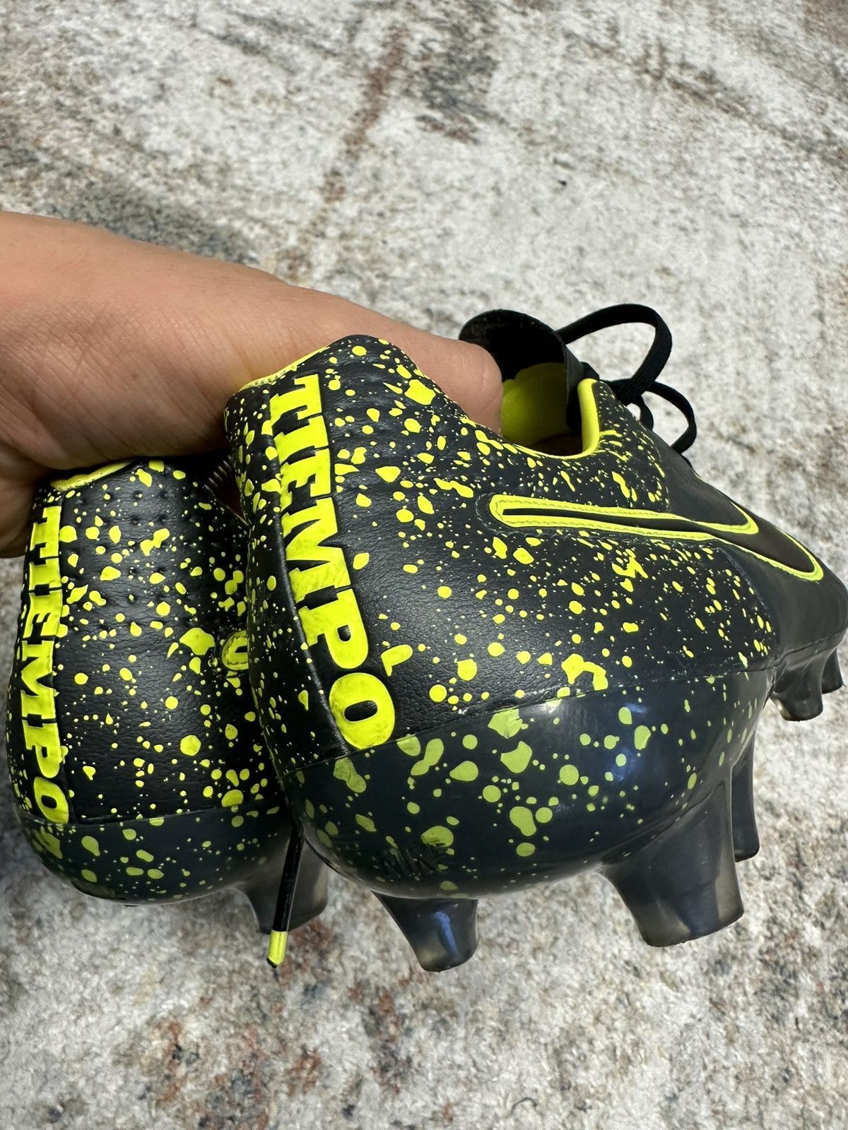 Japanese Brand × Nike 🔥 Nike Tiempo Legend V FG Pro Black / Volt 5 Size US 10.5 / EU 43-44 - 7 Thumbnail