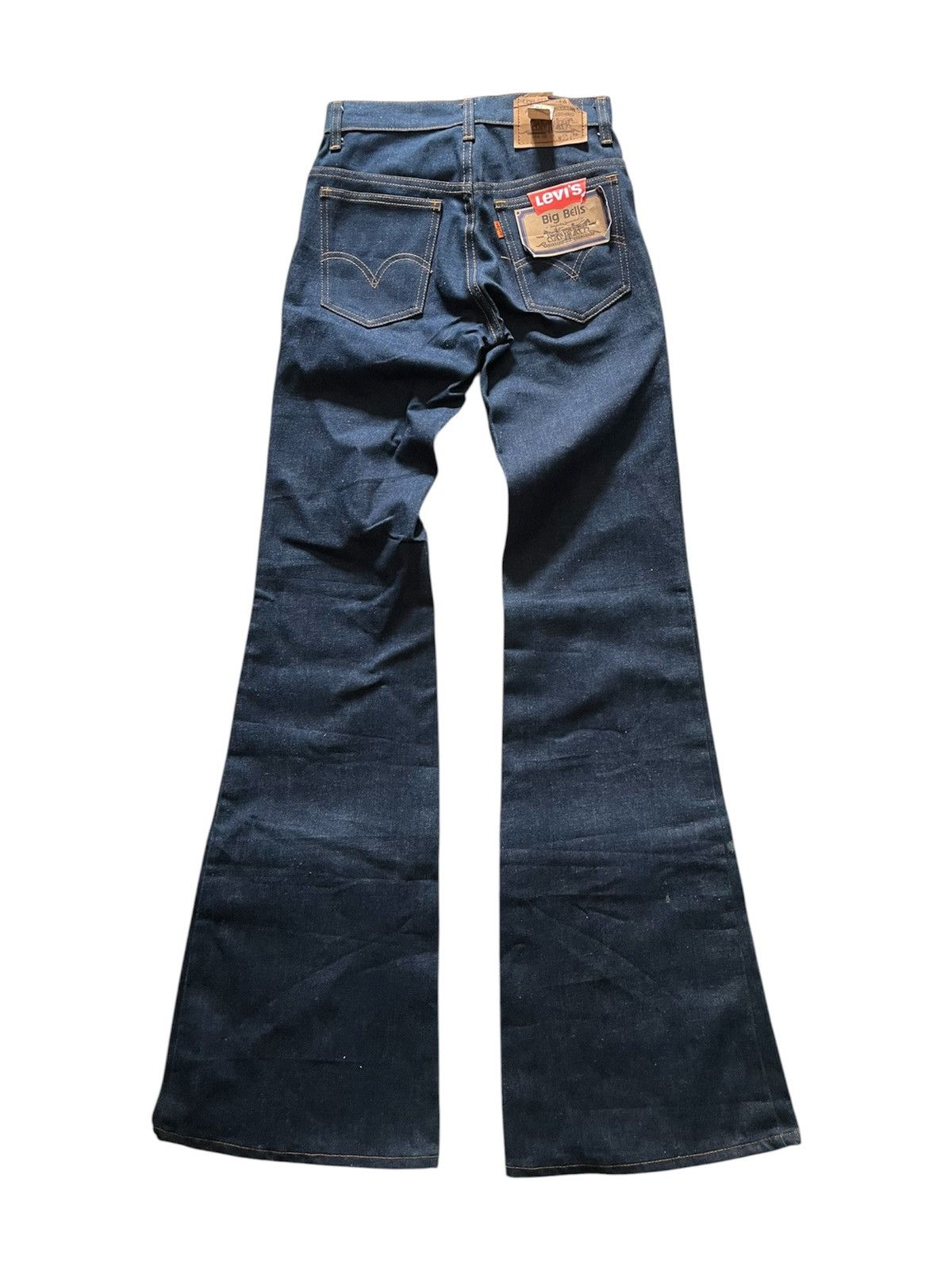 Levi's Vintage Clothing 1970s Levis 604 Big Bells indigo flare jeans NOS Size US 26 / EU 42 - 1 Thumbnail
