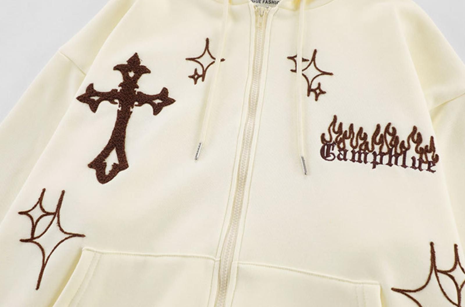 Japanese Brand Cross Graphic Full Zip-Up Hoodie Size US XL / EU 56 / 4 - 2 Thumbnail
