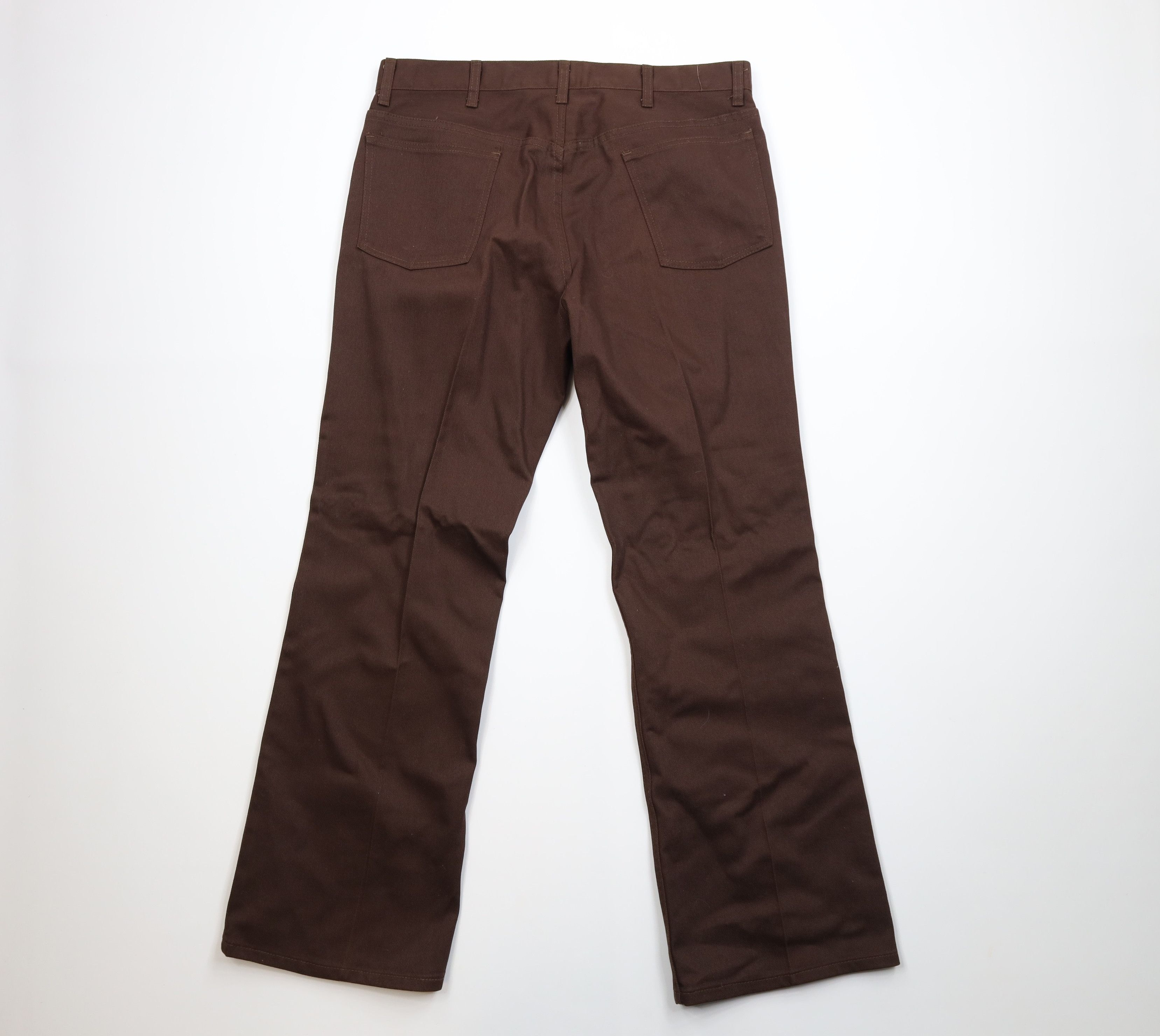 Vintage Vintage 70s Streetwear Bell Bottoms Jeans Brown USA Size US 36 / EU 52 - 10 Thumbnail