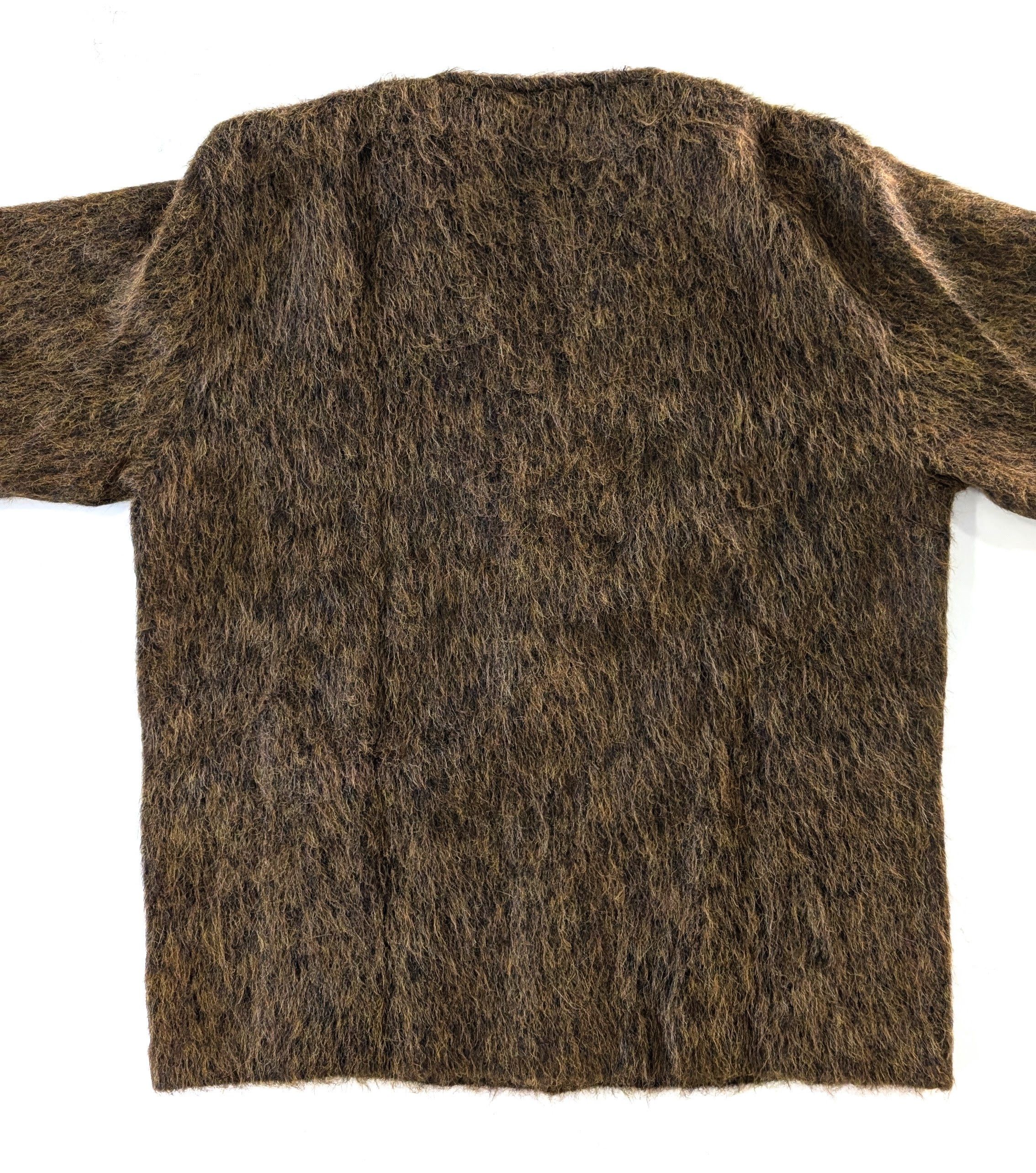 Our Legacy OUR LEGACY Mohair Cardigan Olive Melange Hairy Knit Size 50 Size US L / EU 52-54 / 3 - 3 Thumbnail