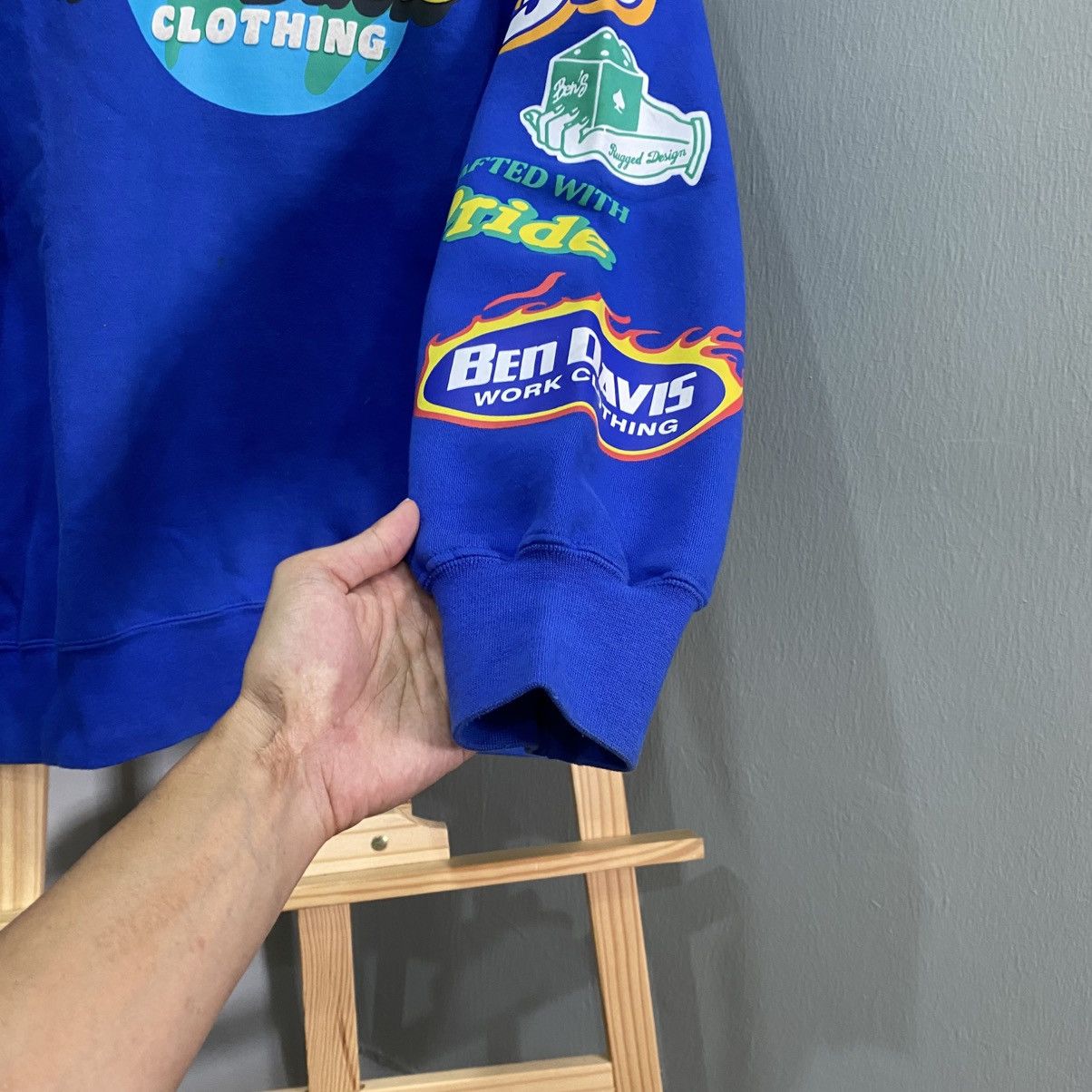 Ben Davis Ben Davis Multi-Graphic Logo Sweatshirt Royal Blue Size US L / EU 52-54 / 3 - 8 Thumbnail