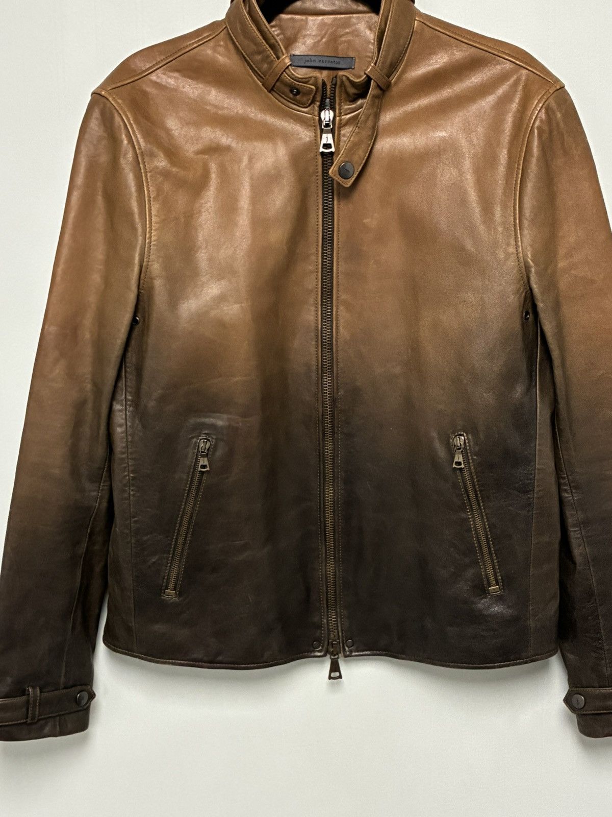 John Varvatos Gradient Lambskin Moto Jacket EU 48 USA 38 Size US M / EU 48-50 / 2 - 7 Thumbnail
