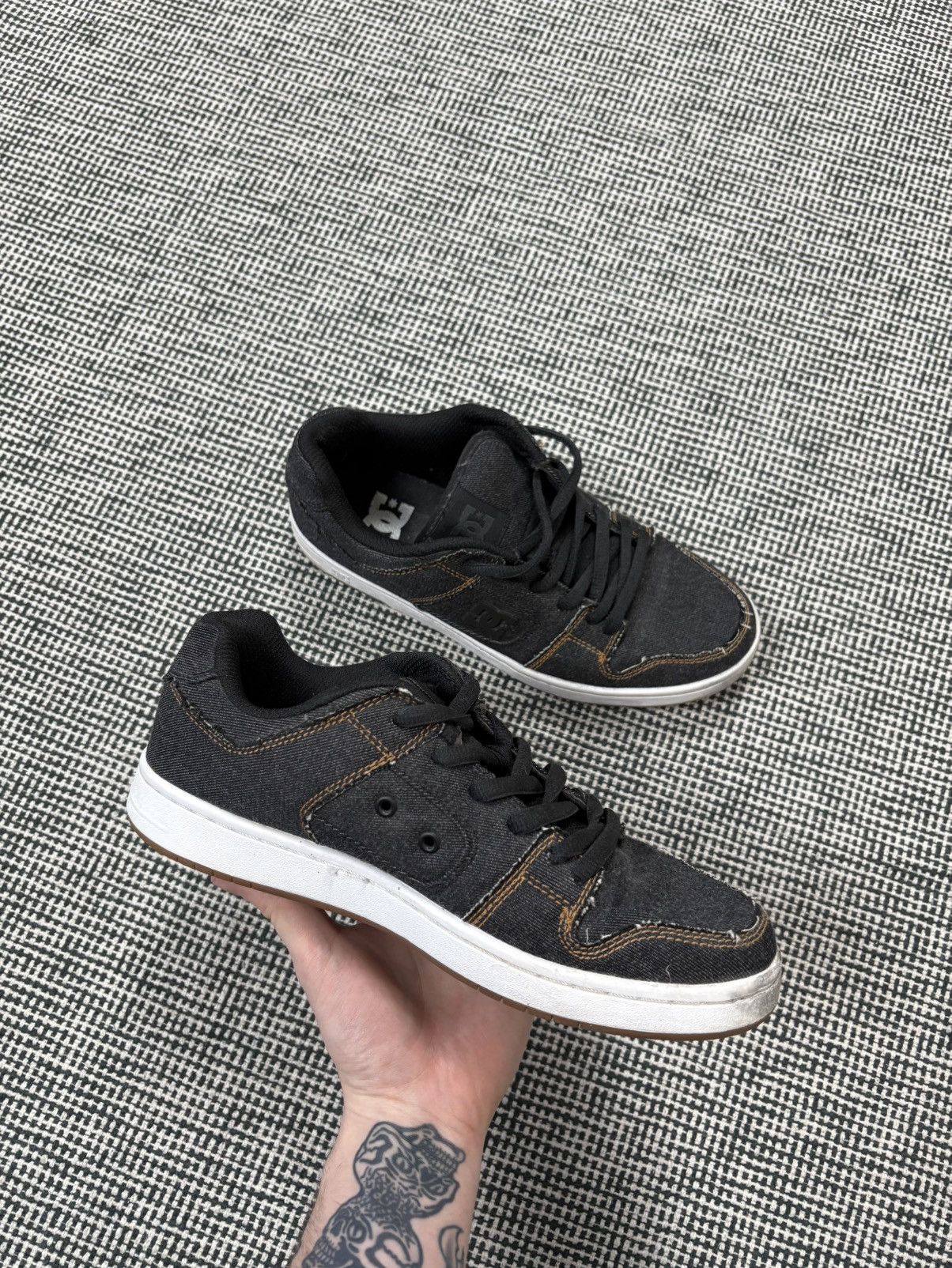 DC Dc manteca raw denim skate sneakers y2k style Size US 8.5 / IT 38.5 - 3 Thumbnail