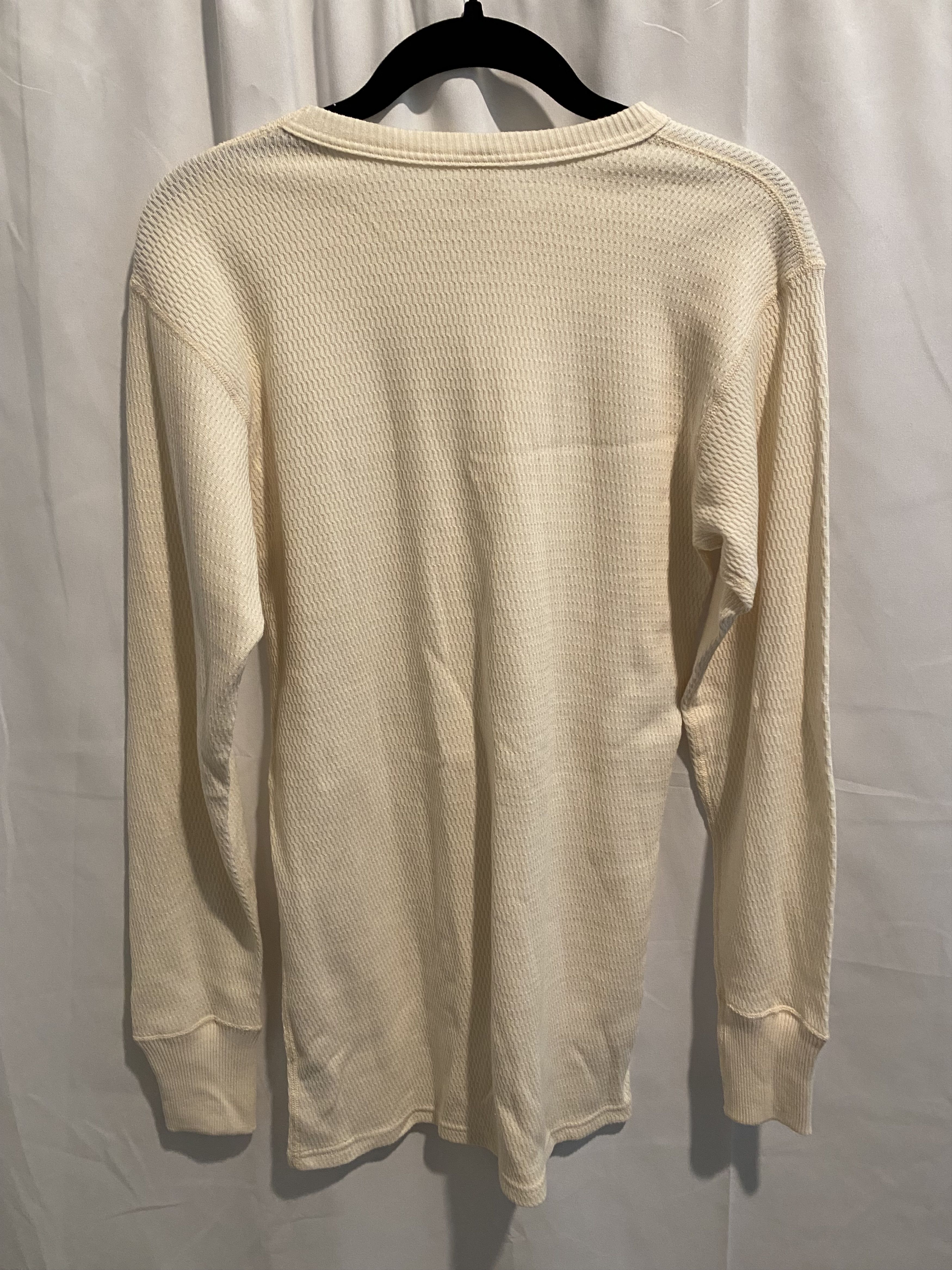 Warehouse & Co. Warehouse waffle knit thermal crewneck - Natural/Off-White Size US M / EU 48-50 / 2 - 2 Thumbnail