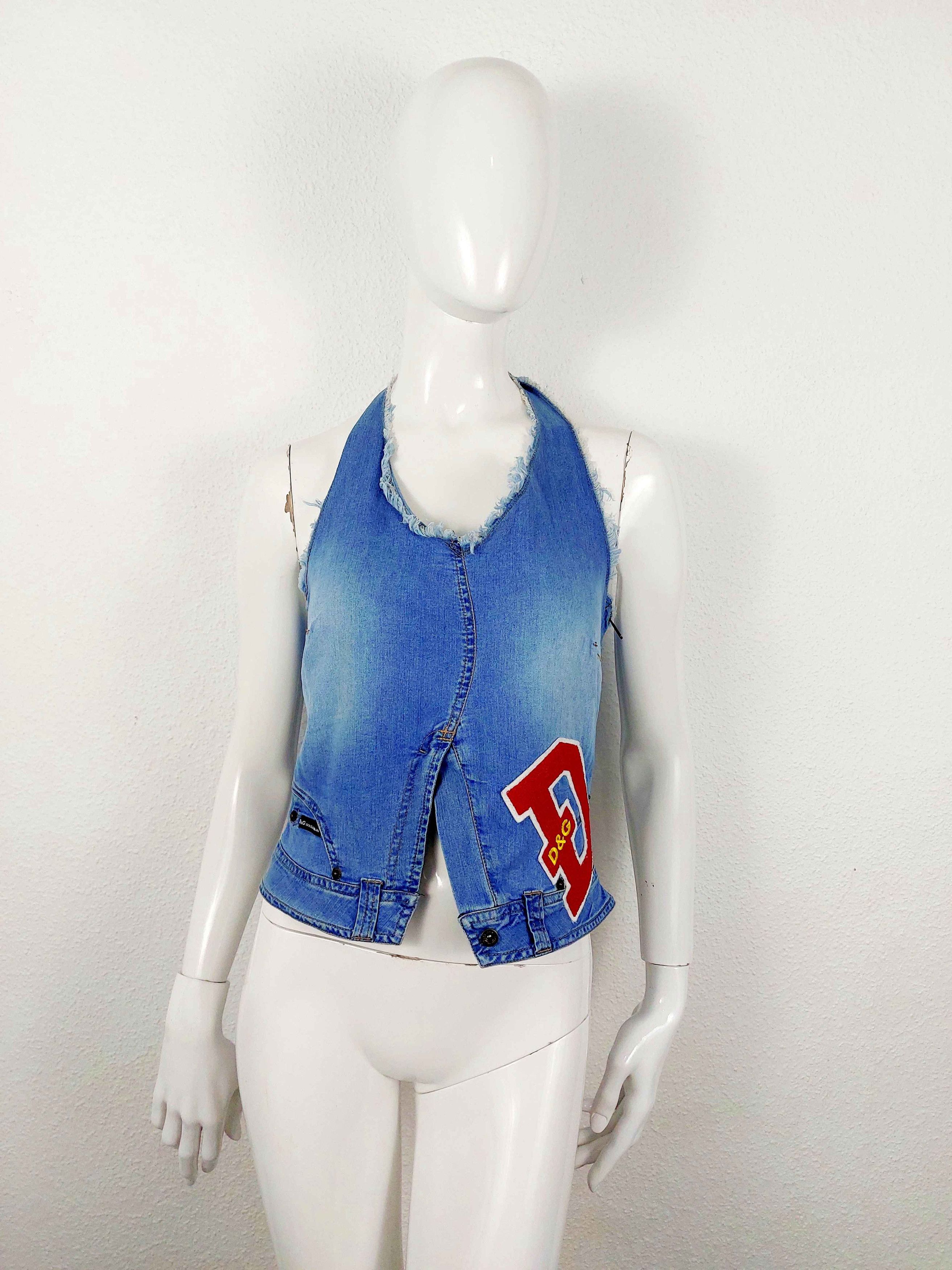 Dolce & Gabbana Dolce Gabbana D&G Patch Patches Cheerleader Bustier Top Size M / US 6-8 / IT 42-44 - 5 Thumbnail