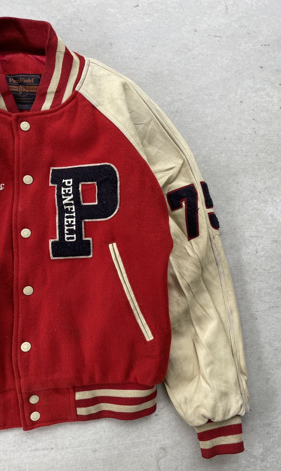 Penfield 🔥Vintage Penfield Letterman Leather Sleeve Varsity Jacket Size US M / EU 48-50 / 2 - 5 Thumbnail
