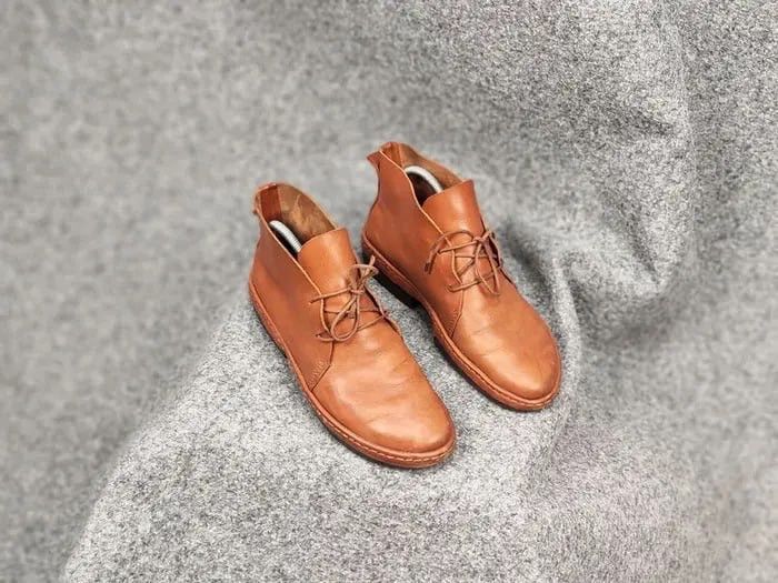 Trippen Trippen Germany Slow f Lacu up Brown Leather Unizes Boots Size US 7 / EU 40 - 22 Thumbnail