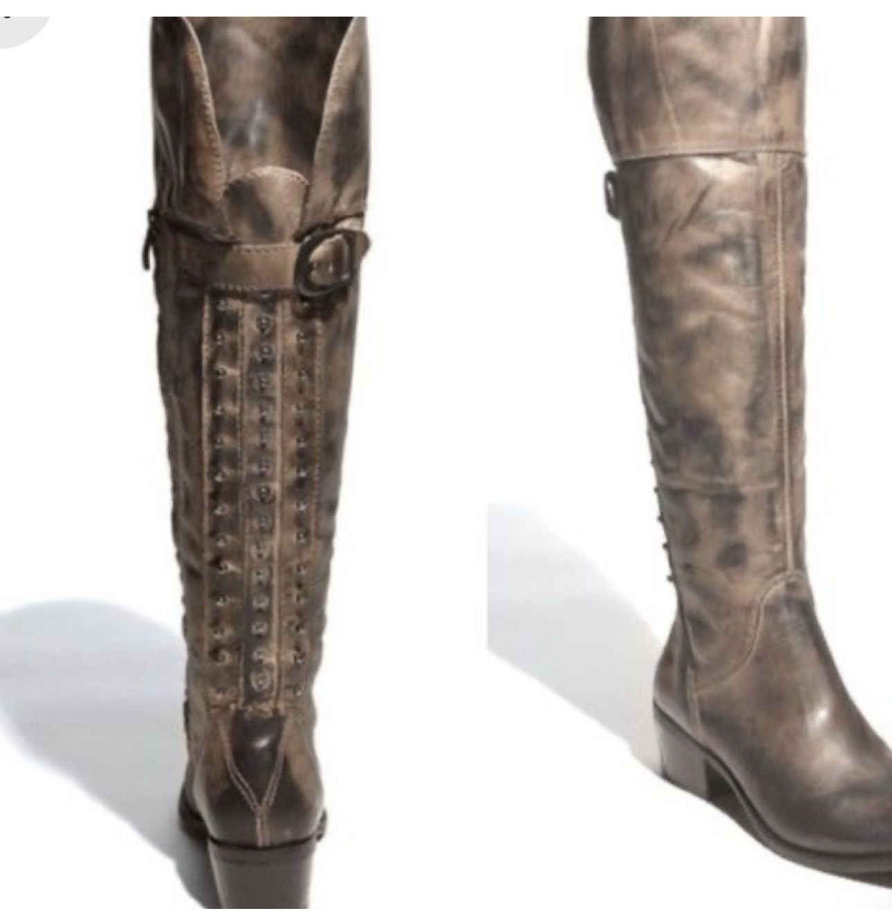 Vince Camuto Vince Camuto Antique Distressed Studded Riding Boots Size US 6 / IT 36 - 3 Thumbnail