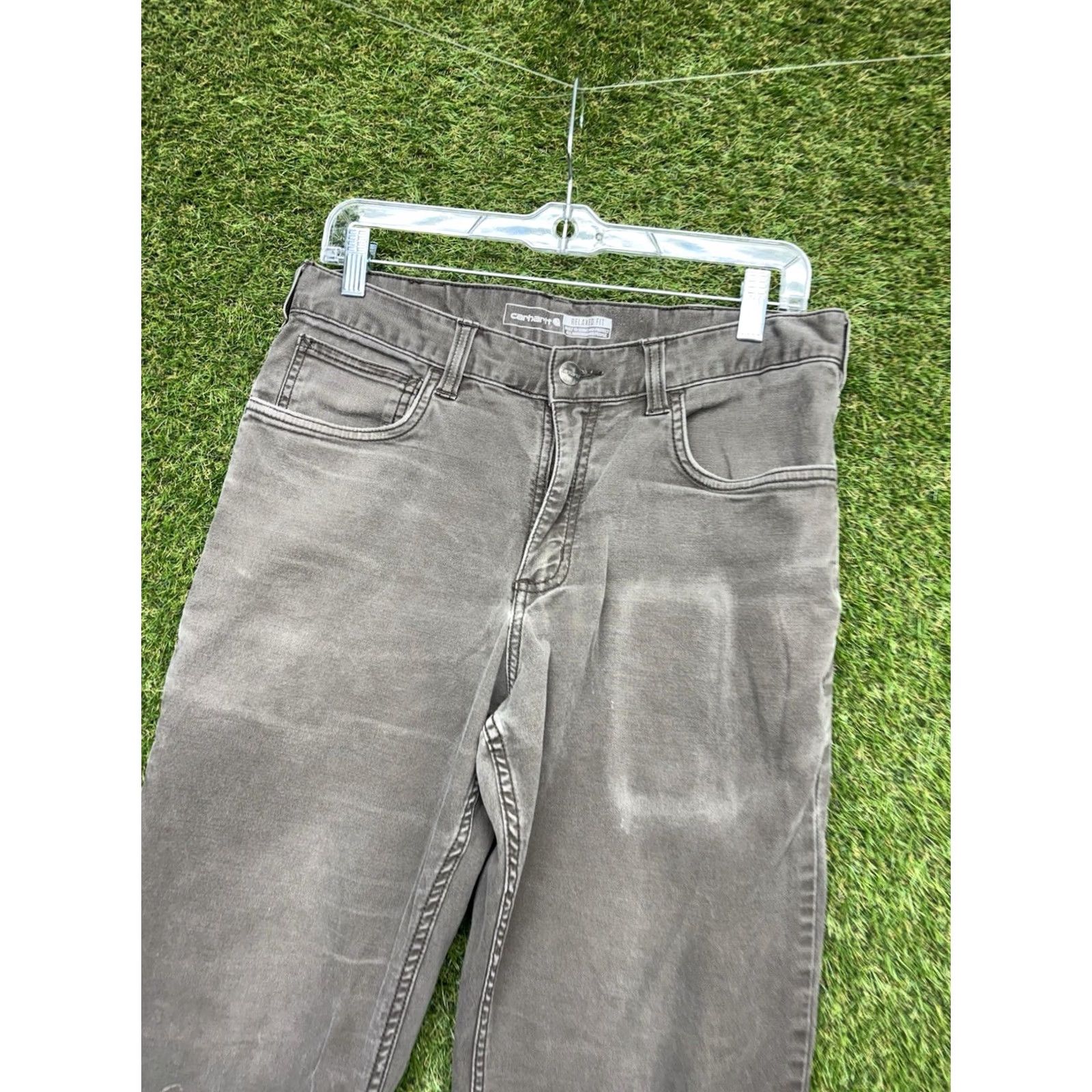 Carhartt Carhartt Pants Mens 32x32 Relaxed Fit Workwear Gray Distressed BN2517-M Size US 32 / EU 48 - 3 Thumbnail