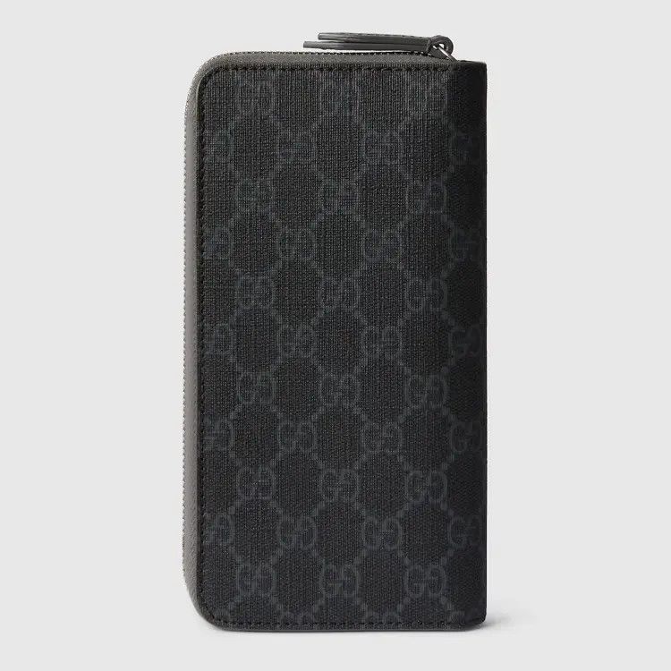 Gucci oc11z1225 Size: OS / Zip Around Wallet in Black & Grey Size ONE SIZE - 4 Thumbnail