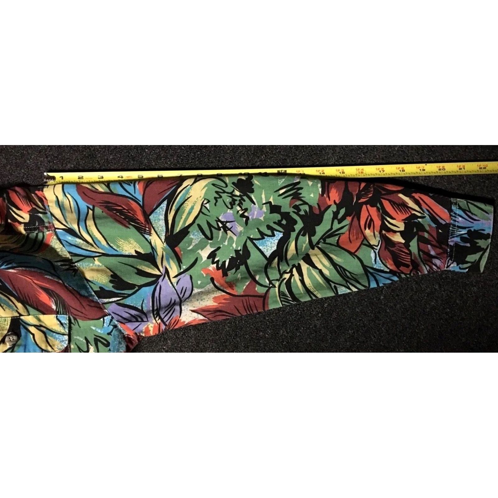 Vintage VINTAGE 80s Flower Abstract Art AOP Shirt M Surf Skate Beach Grunge Vaporwave OP 90s Size M / US 6-8 / IT 42-44 - 8 Thumbnail