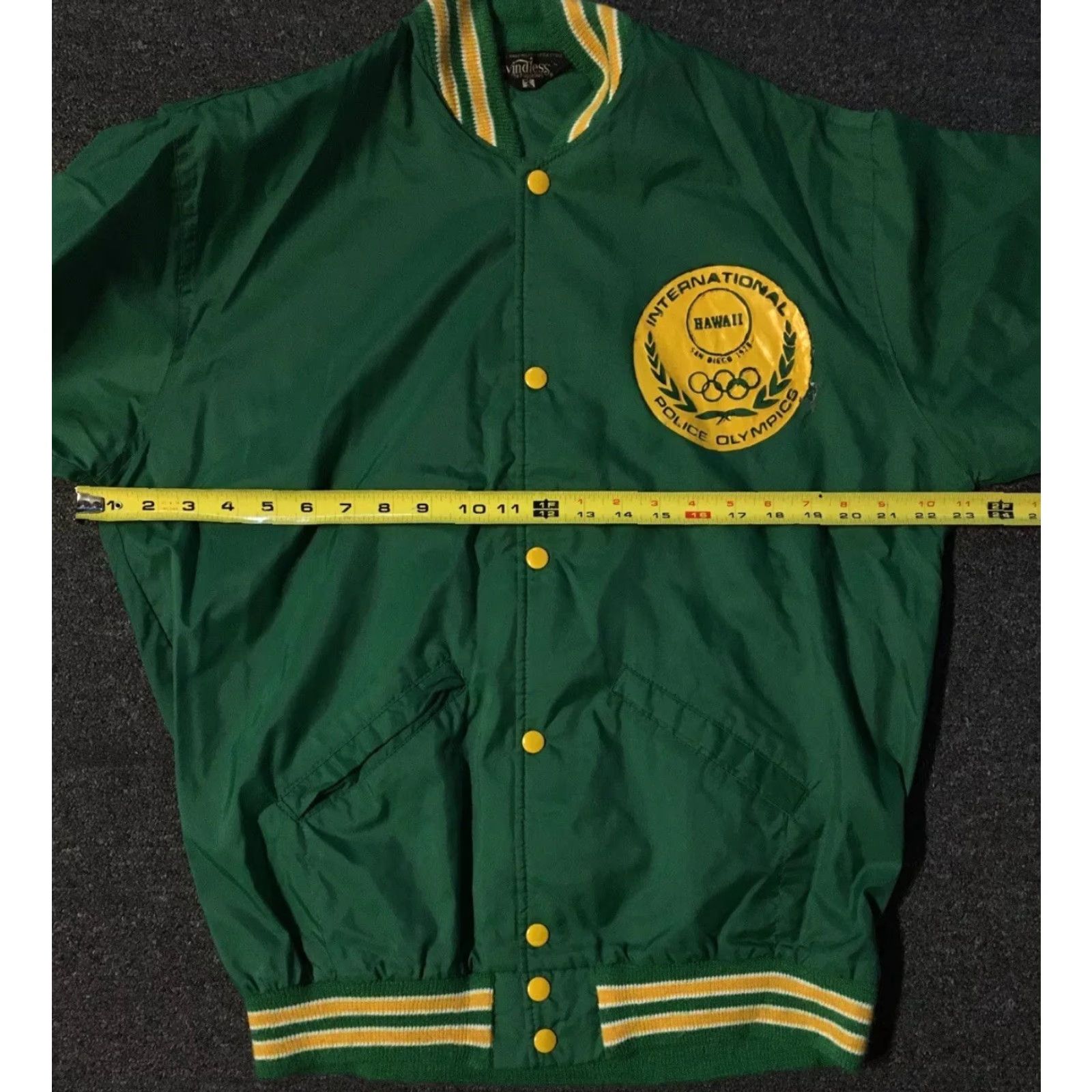 Vintage VINTAGE Police Olympics Hawaii Wind Jacket M USA Track Jacket Men's Black 70s 80s Vintage California USA Waypoint Military Sports Rock Retro Brown? Size US M / EU 48-50 / 2 - 6 Thumbnail