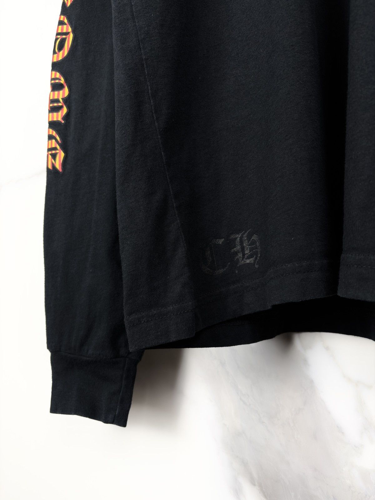 Chrome Hearts Chrome Hearts Hairy Dagger Striped Orange Longsleeve Tshirt Size US L / EU 52-54 / 3 - 5 Thumbnail