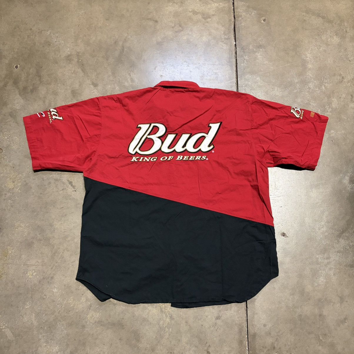 Chase Authentics Vintage Dale Earnhardt Bud NASCAR Pit Crew Racing Shirt 90s Size US XL / EU 56 / 4 - 6 Thumbnail