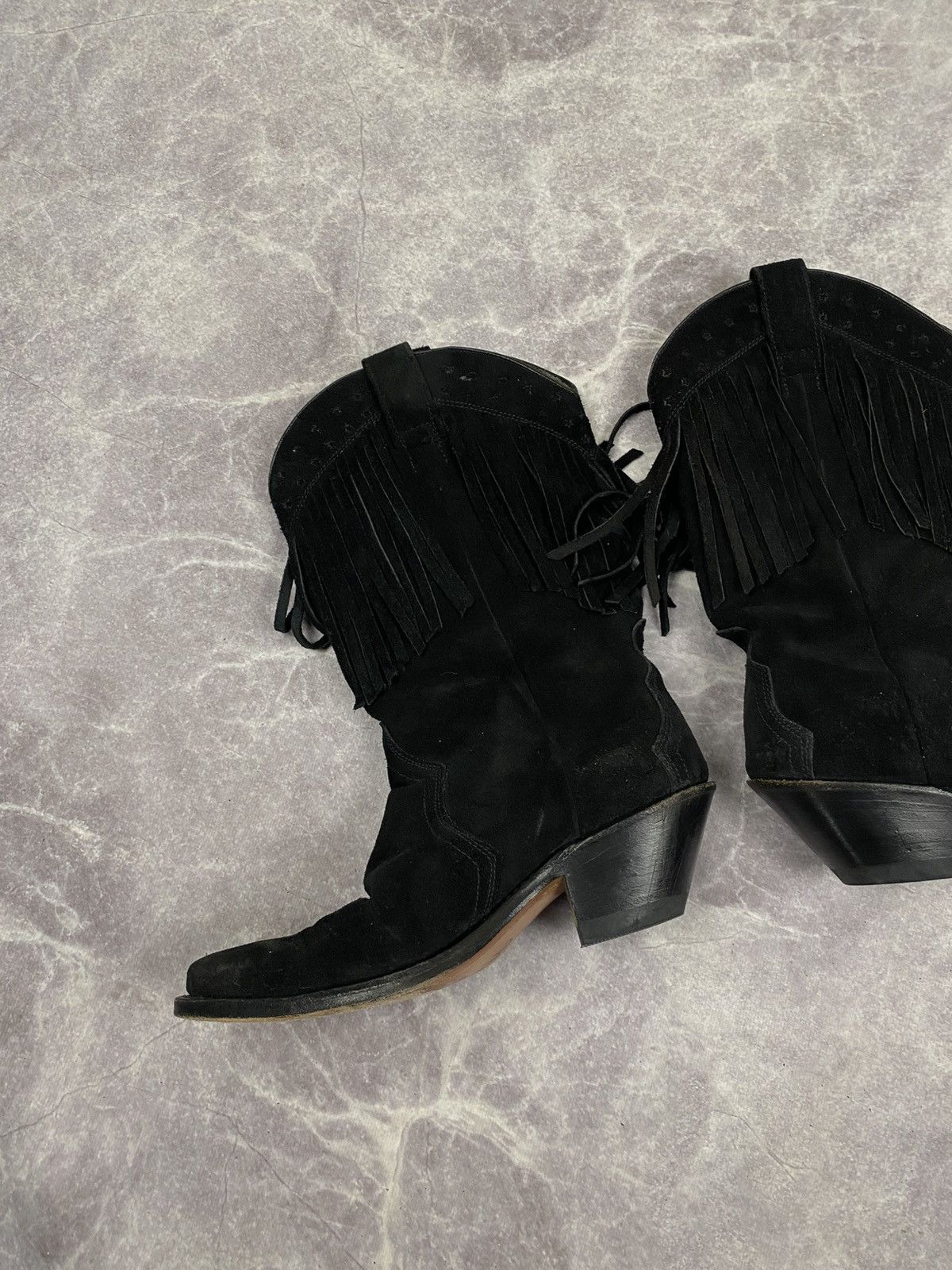 Sendra Sendra 17162 Gene Serraje Negro Suede Western Cowboy Boots Size US 6 / IT 36 - 5 Thumbnail