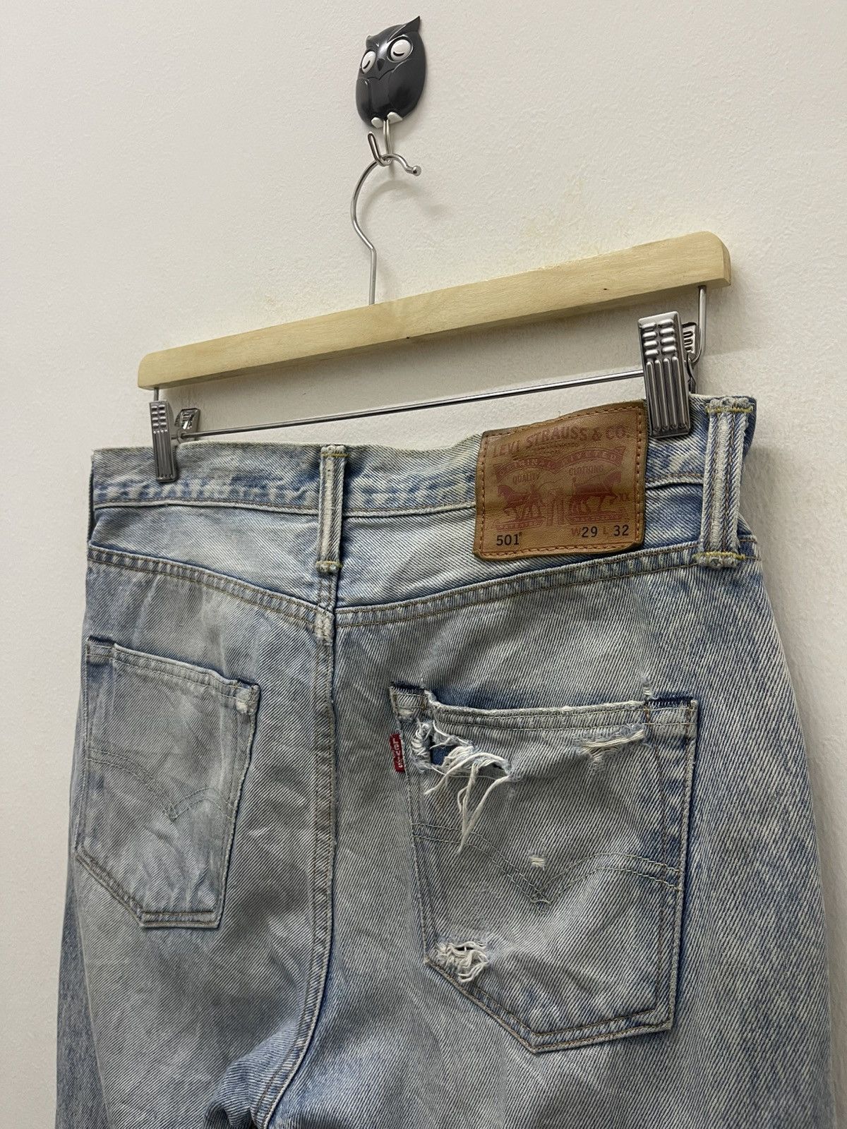 Levi's Vintage Clothing Rare LEVIS 501 Made in Mexico Distressed Grunge Style Size US 29 - 14 Thumbnail