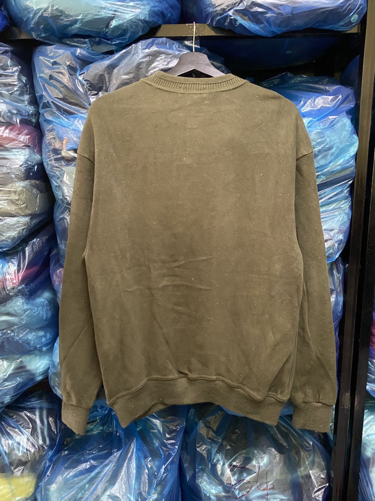 Vintage Vintage Destinare Uomo Olive Patchwork Knit Sweater - Men’s Size US M / EU 48-50 / 2 - 5 Thumbnail