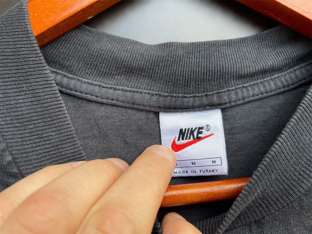 Nike × Vintage Vintage Nike Shirt Faded Black Swoosh Logo | Made in Turkey Size US M / EU 48-50 / 2 - 6 Thumbnail