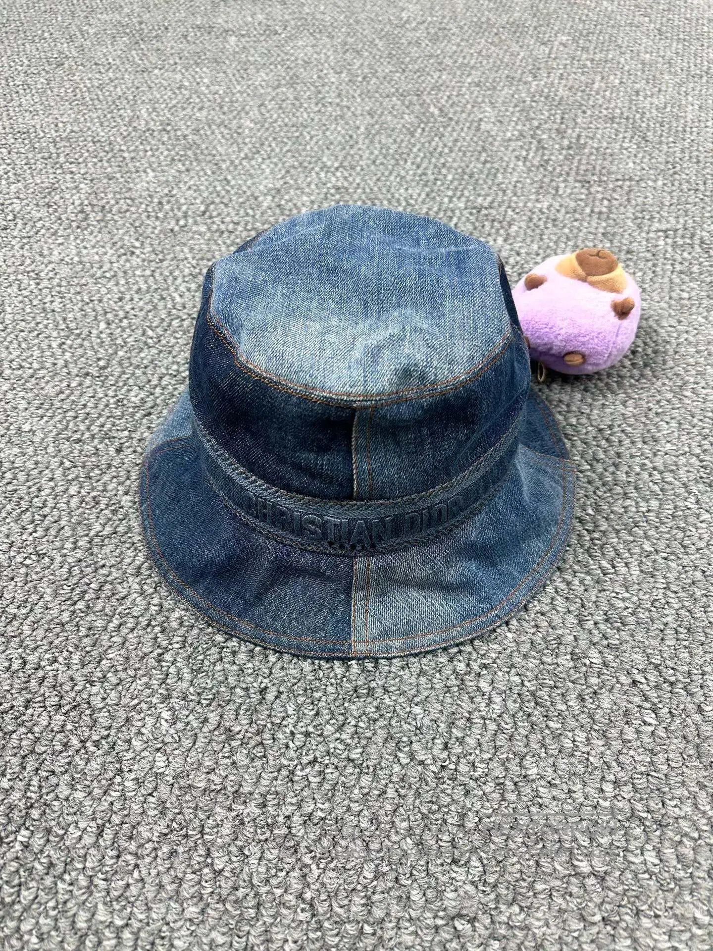 Dior Dior size 57 Blue embroidered letter logo denim fisherman' Size ONE SIZE - 1 Thumbnail