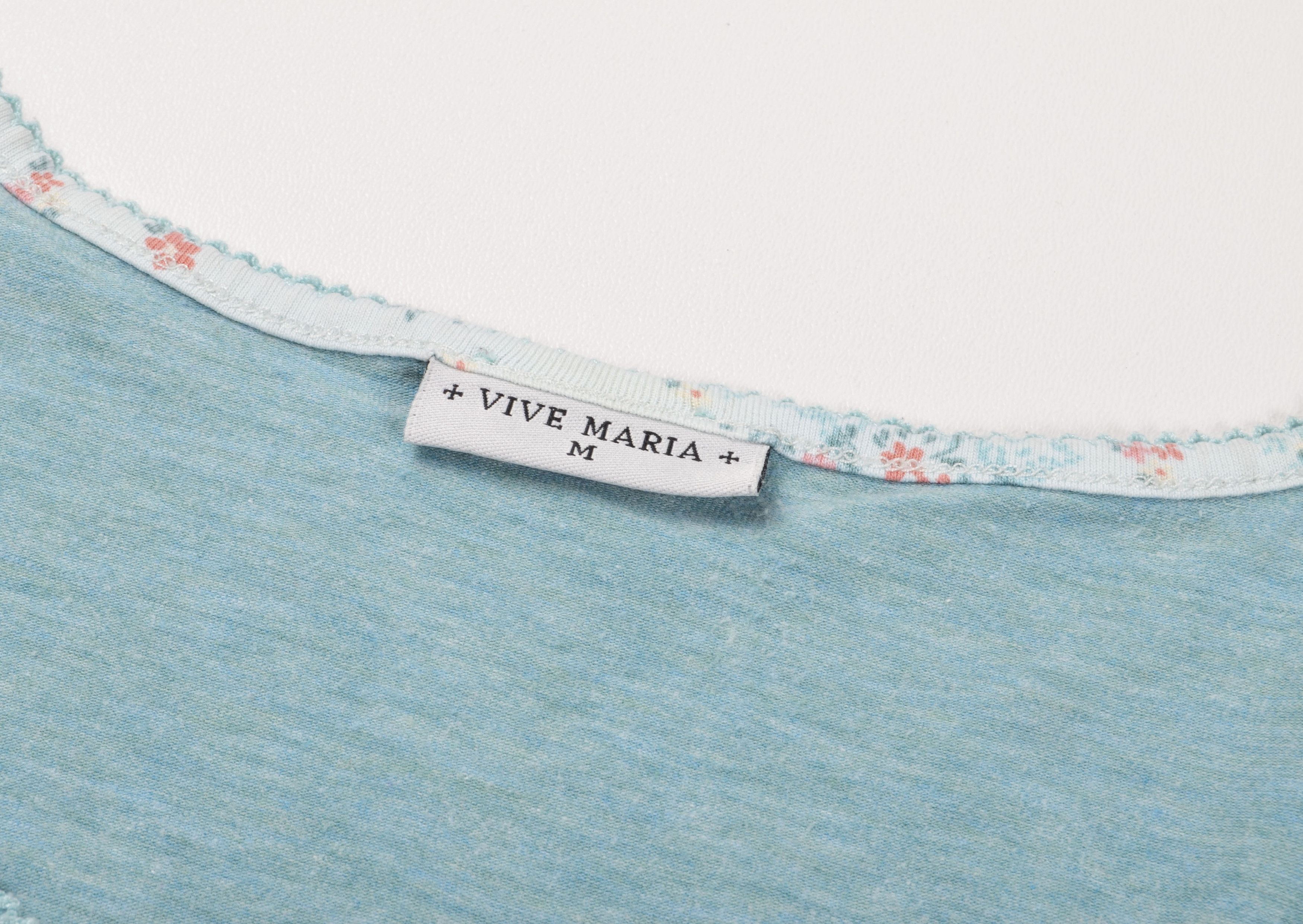 Vintage Vive Maria Y2K Cottagecore Blue Short Sleeve T-shirt Size M / US 6-8 / IT 42-44 - 9 Thumbnail