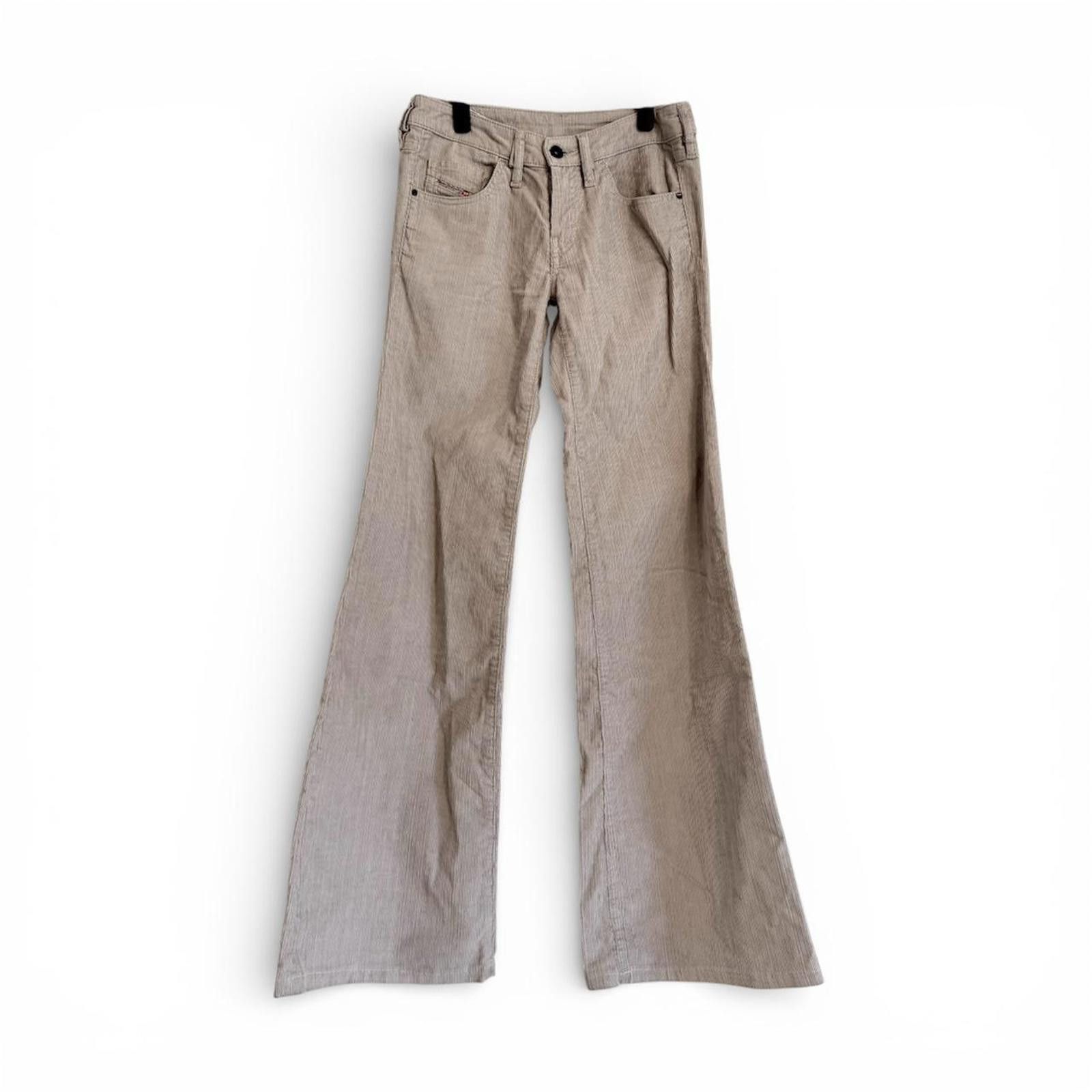 Diesel Diesel authentic 2000s grunge low rise flare beige jeans Size 26" / US 2 / IT 38 - 1 Thumbnail