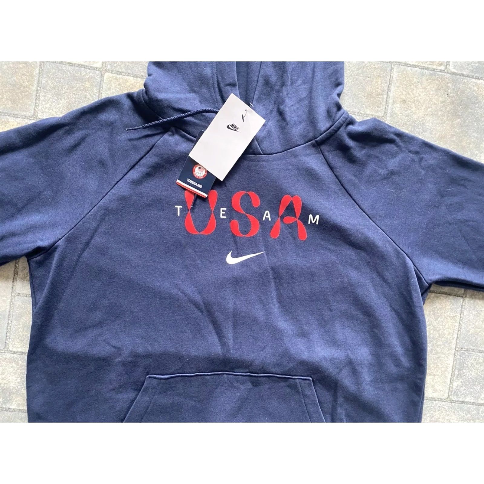 Nike VINTAGE not specified. Final title: Nike WOMENS Hoodie Team USA Olympics Dark Blue Varsity Fleece M New Tags Size M / US 6-8 / IT 42-44 - 4 Thumbnail