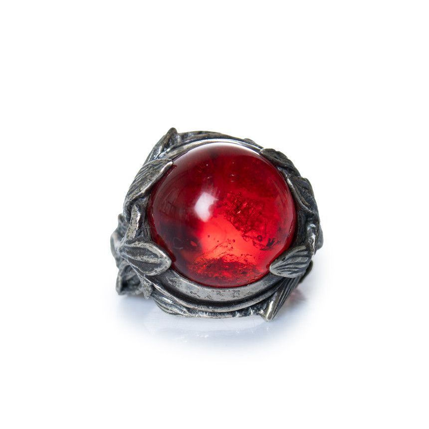 Other Lyly Erlandsson, the Granada ring with red stone Size ONE SIZE - 1 Thumbnail