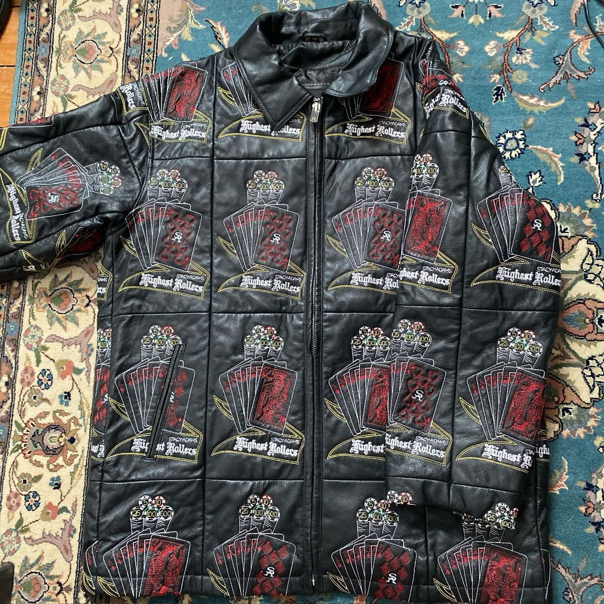 Stacy Adams Rare Stacy Adams Leather Embroidered Leather Jacket Size US L / EU 52-54 / 3 - 3 Thumbnail