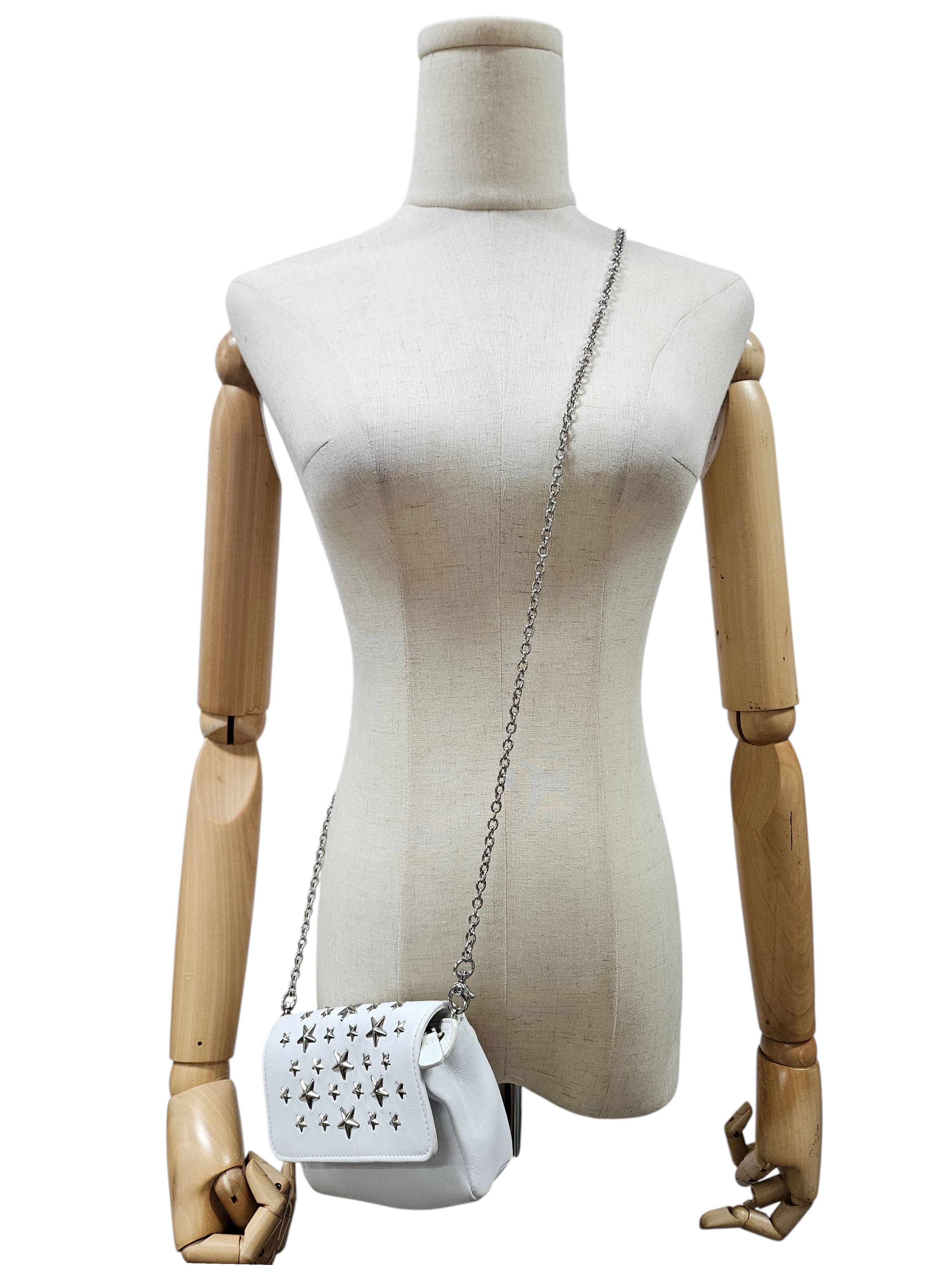 Jimmy Choo White Leather Small Star Studded Crossbody Bag Size ONE SIZE - 8 Thumbnail